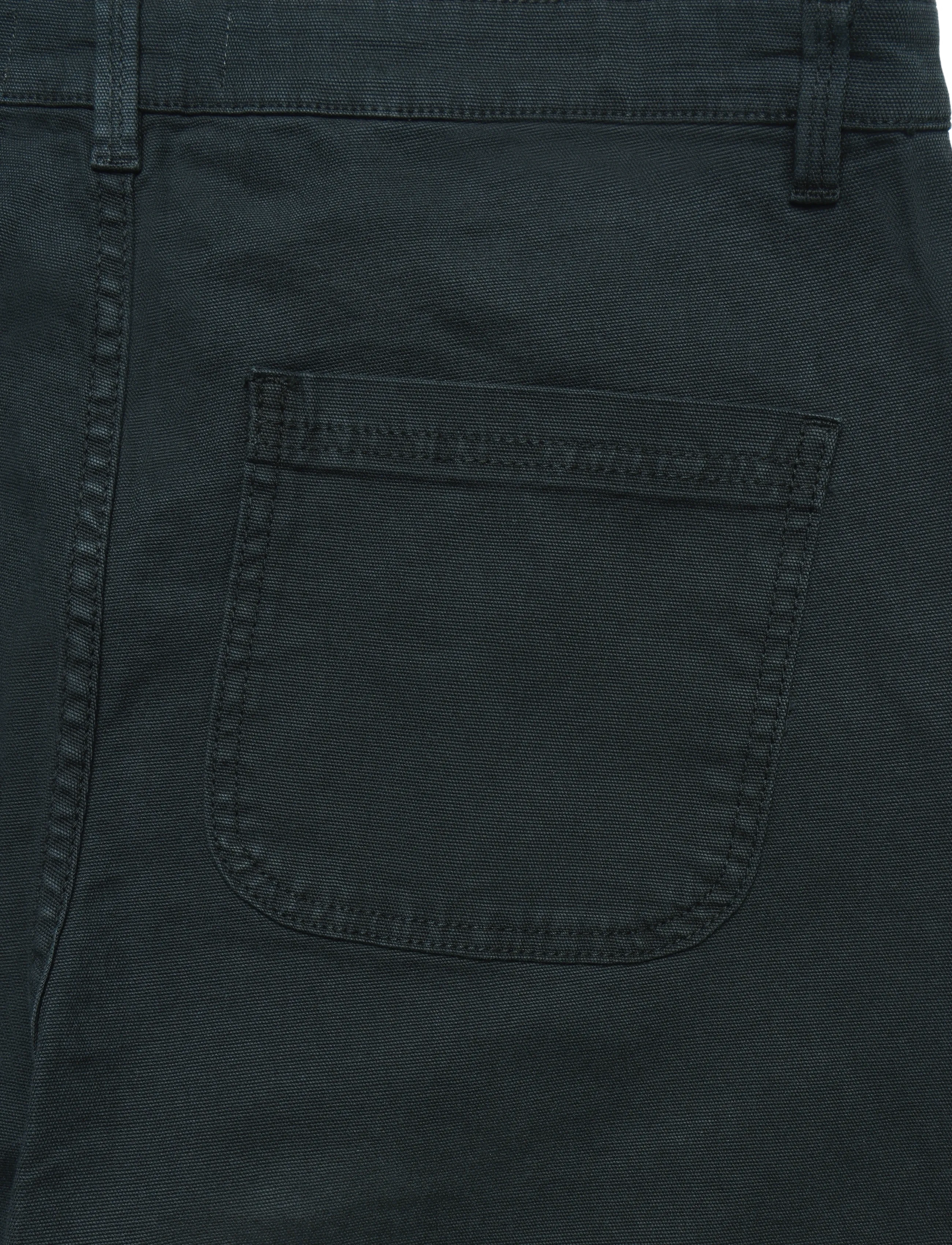 Knowledge Cotton Apparel - CALLA tapered mid-rise canvas workw - freizeithosen - black jet - 2