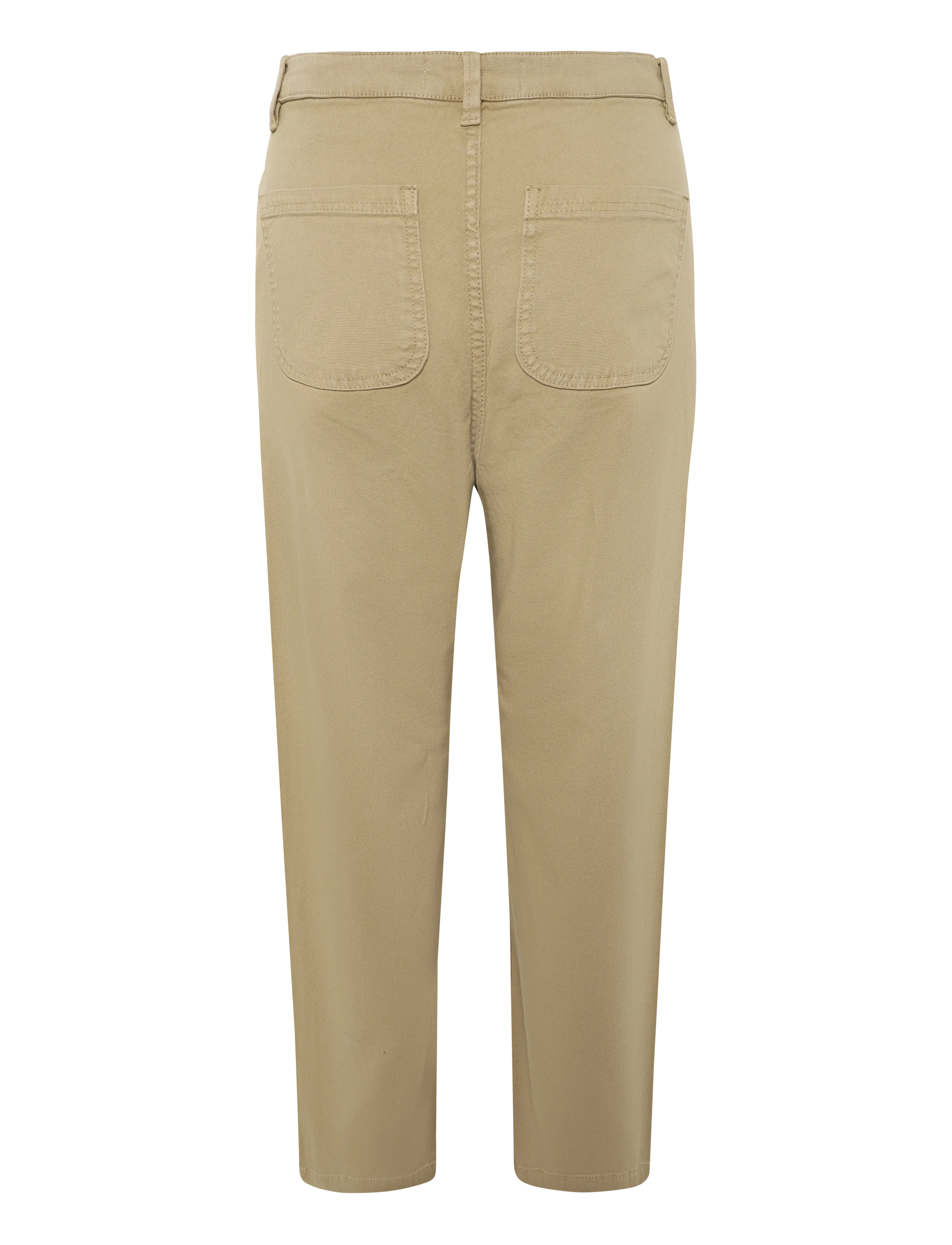 Knowledge Cotton Apparel - CALLA tapered mid-rise canvas workw - freizeithosen - kelp melange - 1