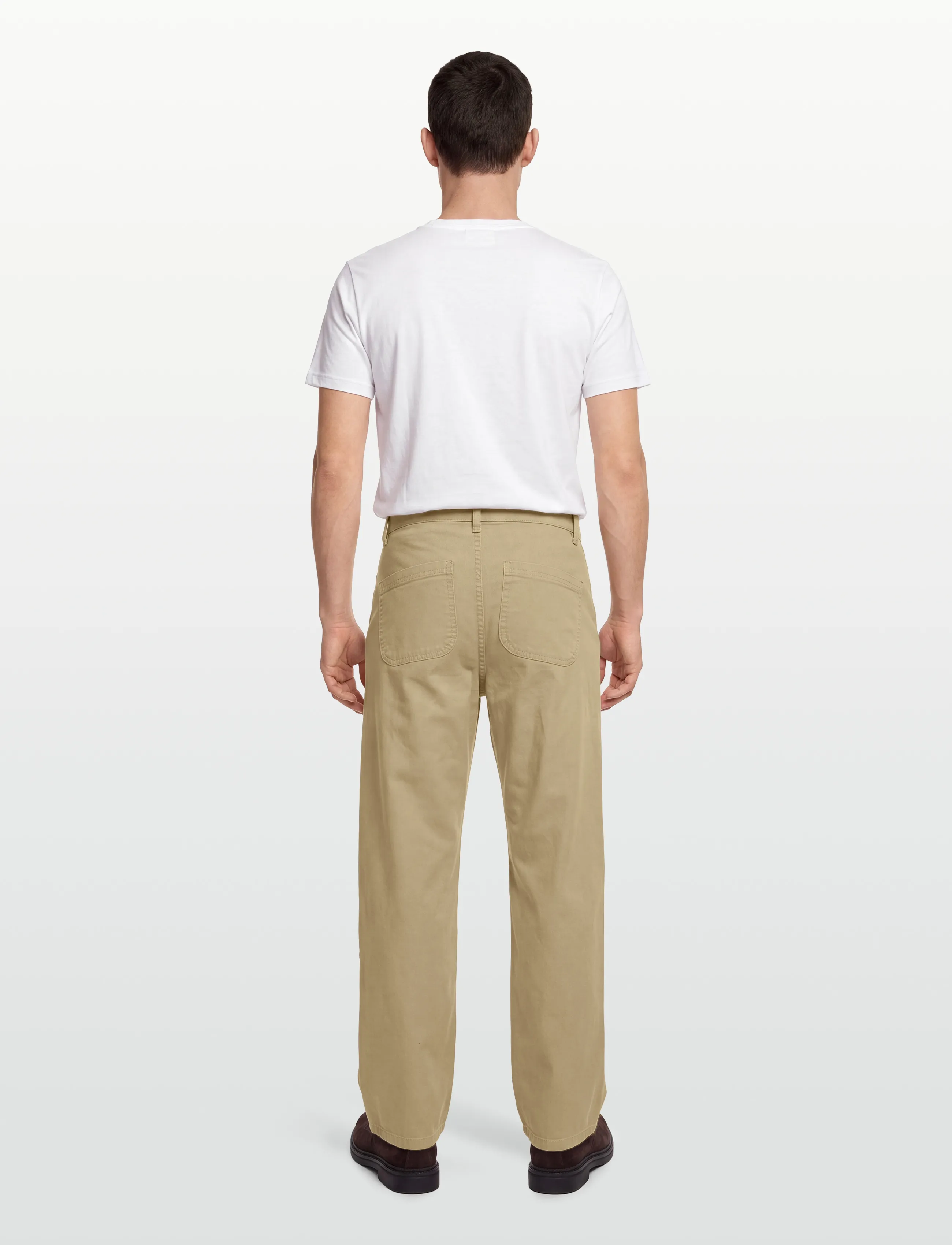 Knowledge Cotton Apparel - CALLA tapered mid-rise canvas workw - casual bukser - kelp melange - 4