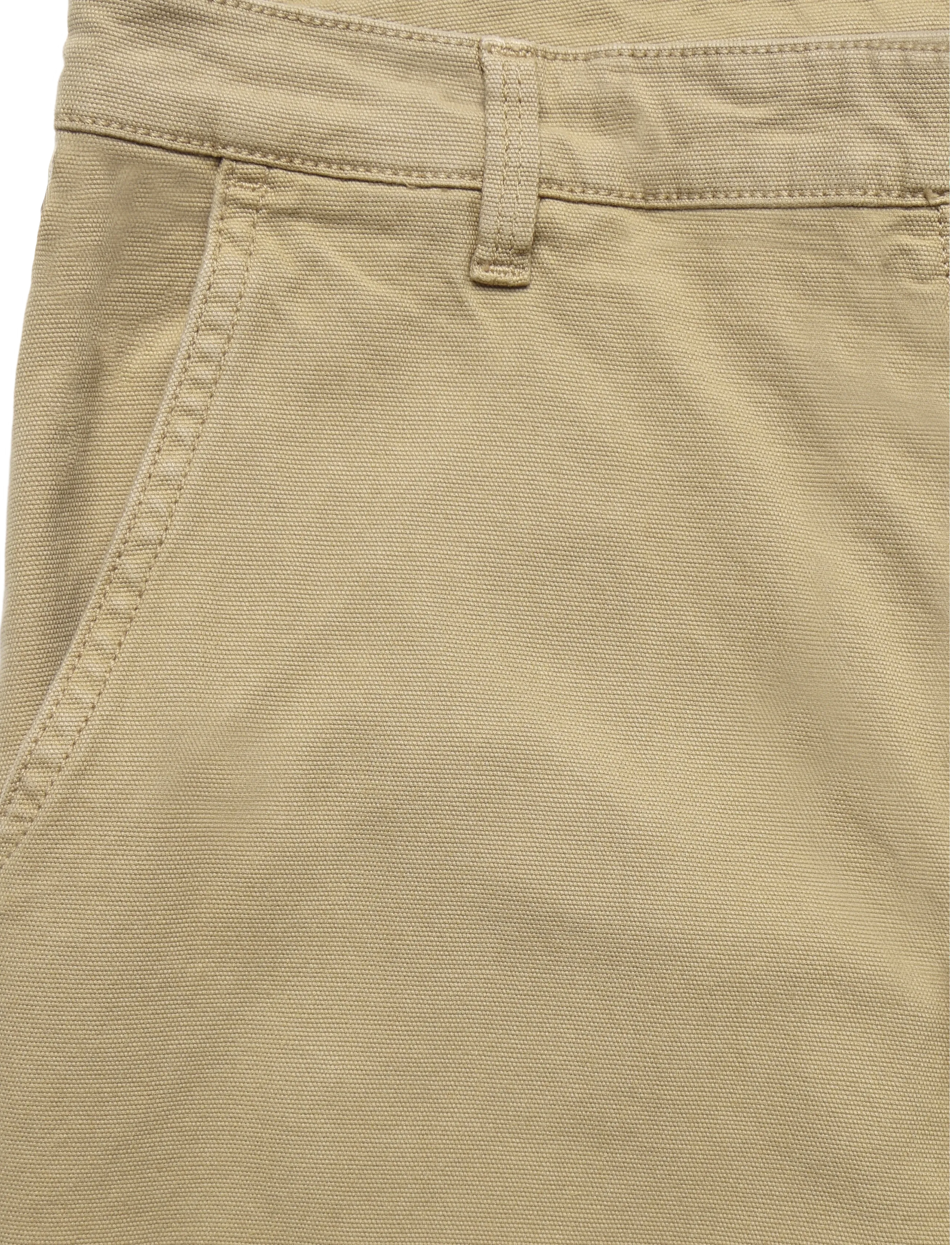 Knowledge Cotton Apparel - CALLA tapered mid-rise canvas workw - freizeithosen - kelp melange - 2