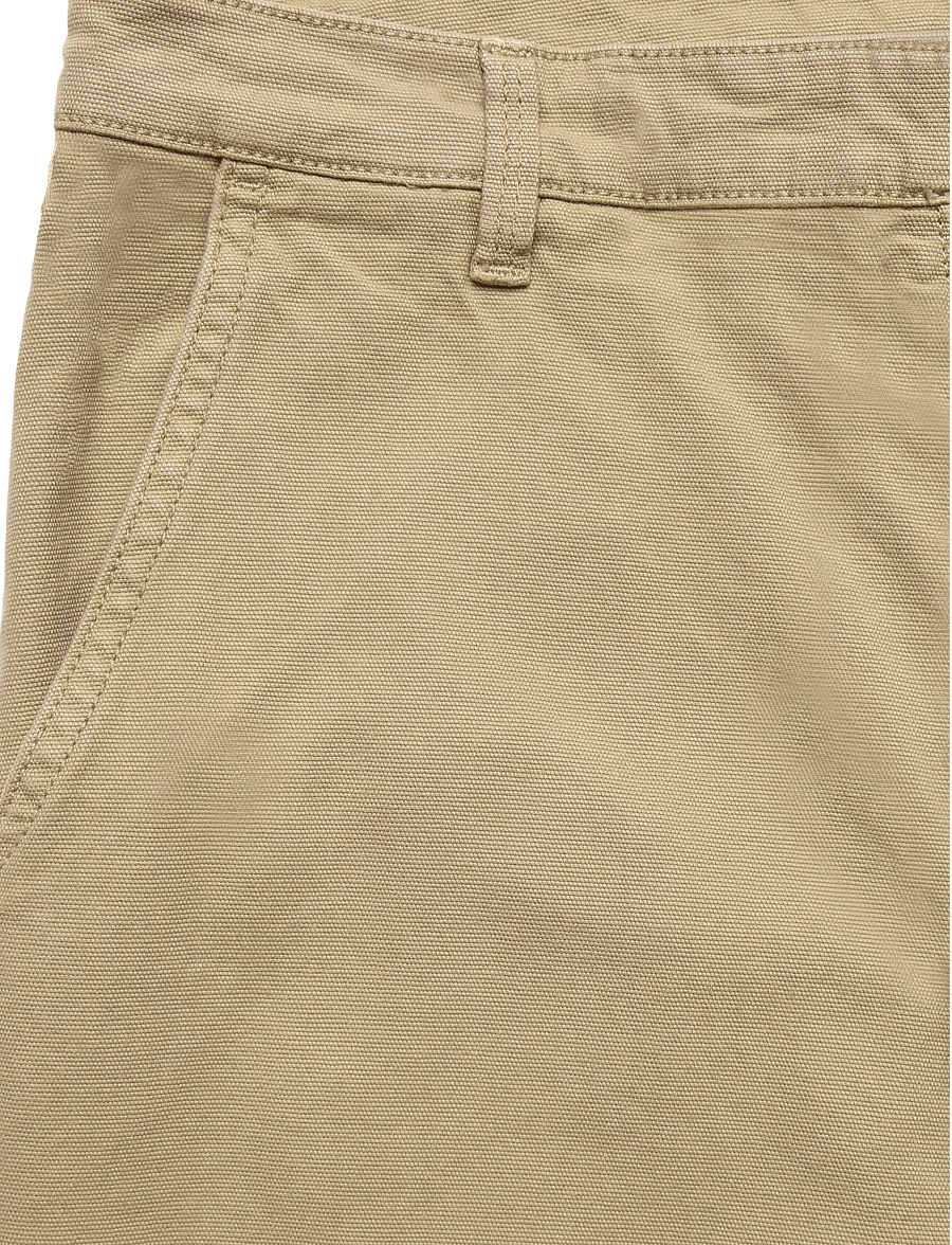 Knowledge Cotton Apparel - CALLA tapered mid-rise canvas workw - freizeithosen - kelp melange - 2