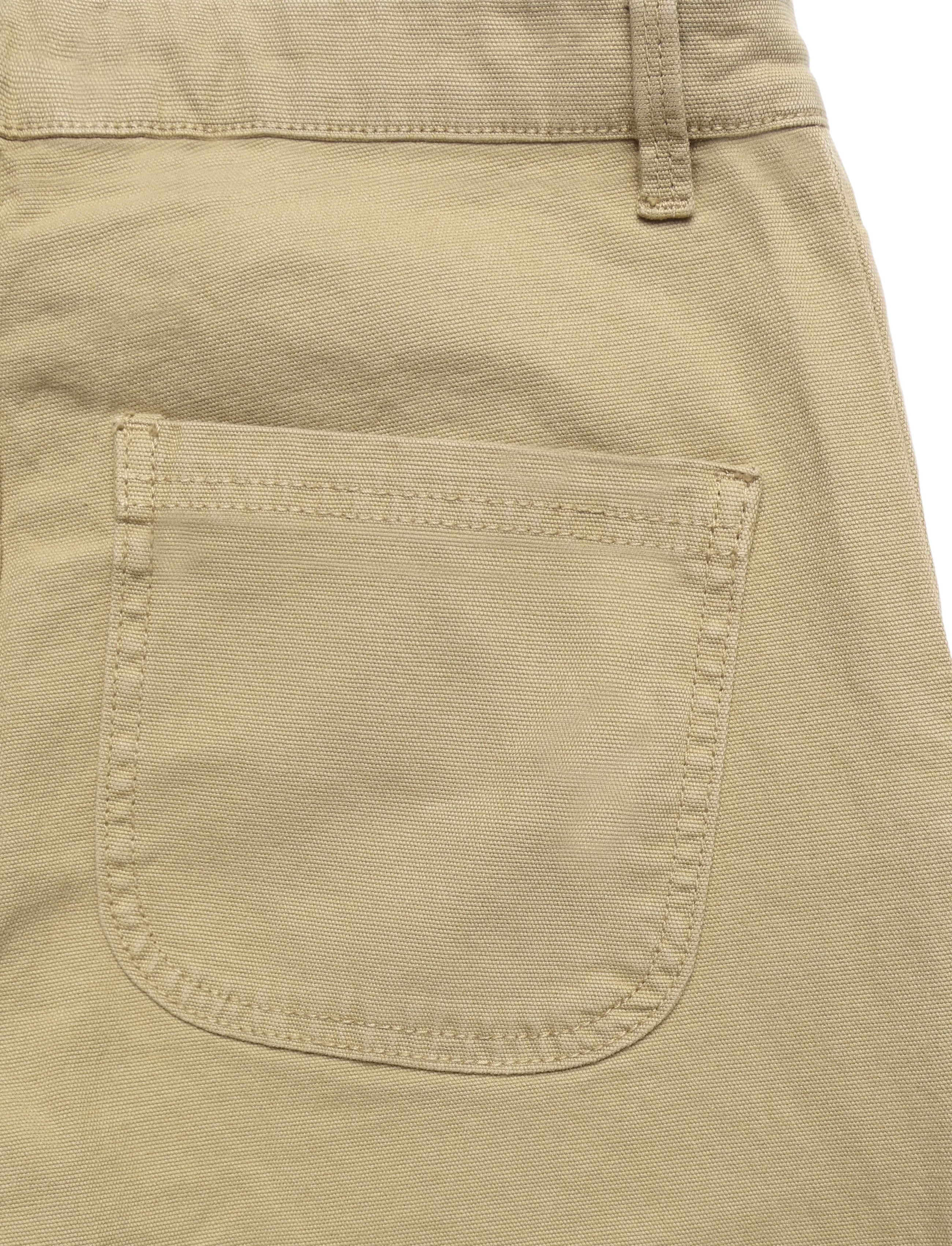 Knowledge Cotton Apparel - CALLA tapered mid-rise canvas workw - freizeithosen - kelp melange - 4