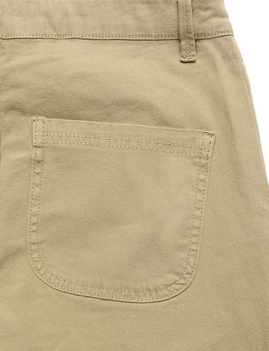 Knowledge Cotton Apparel - CALLA tapered mid-rise canvas workw - freizeithosen - kelp melange - 4