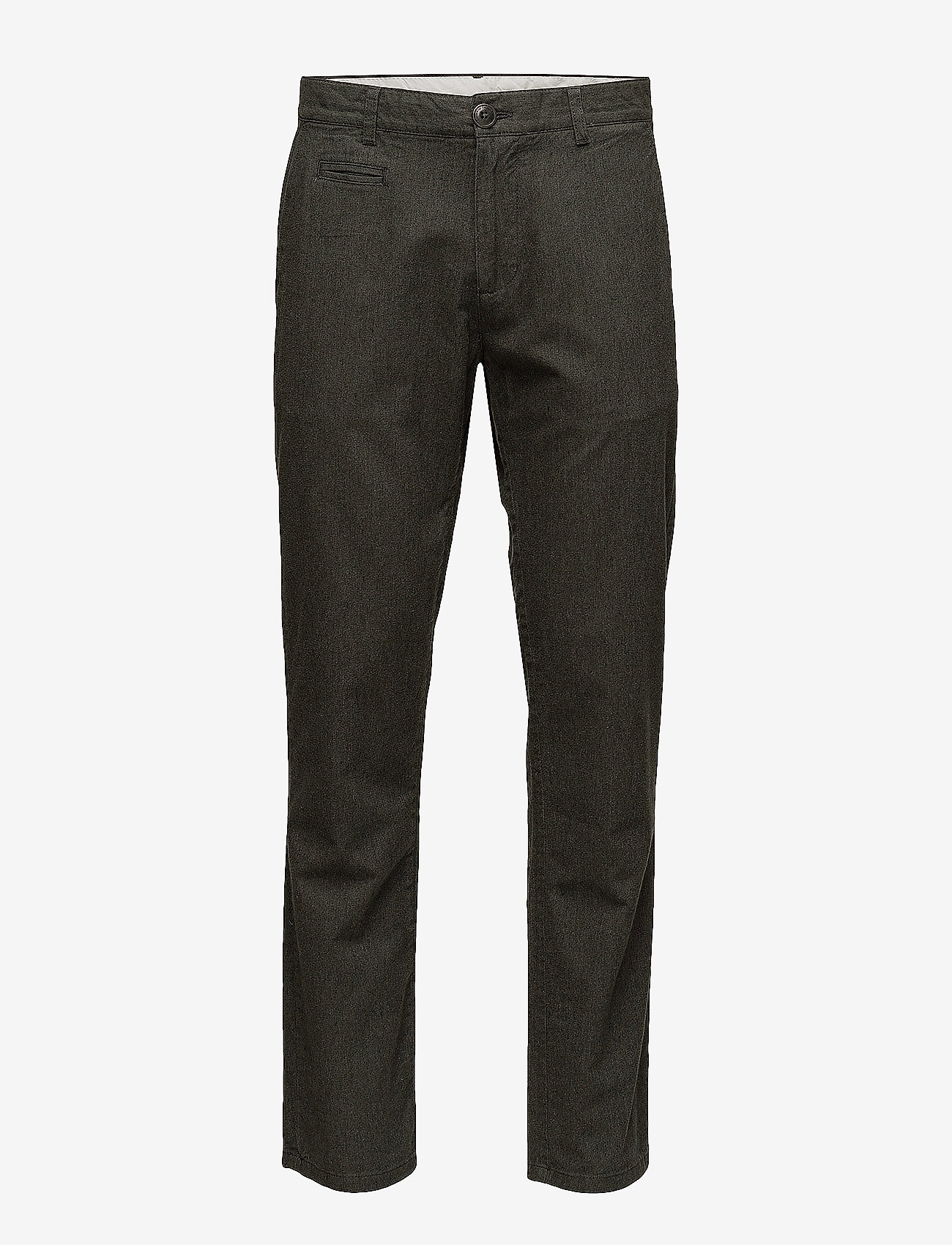 Knowledge Cotton Apparel - CHUCK flannel chino - GOTS/Vegan - forrest night - 0