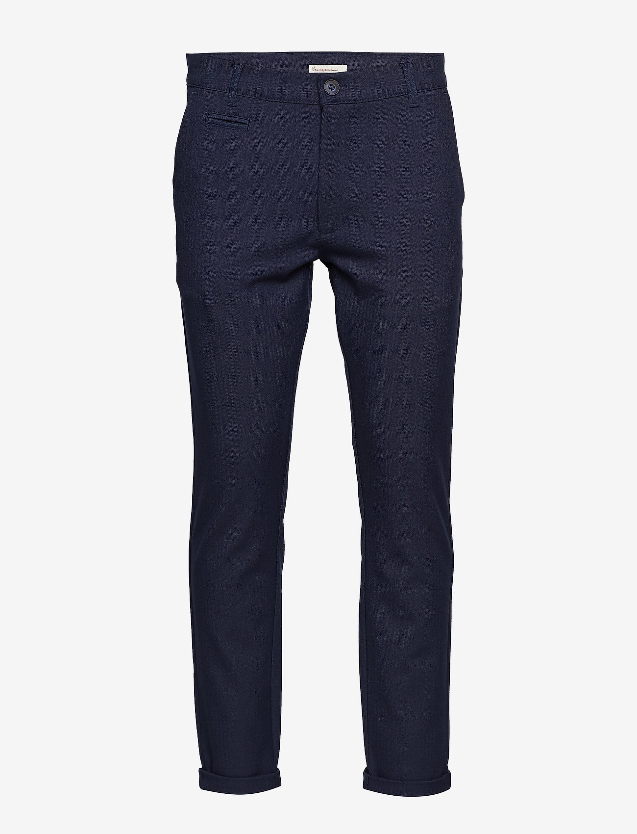 Knowledge Cotton Apparel - JOE slim cropped recycled chino - G - total eclipse - 0