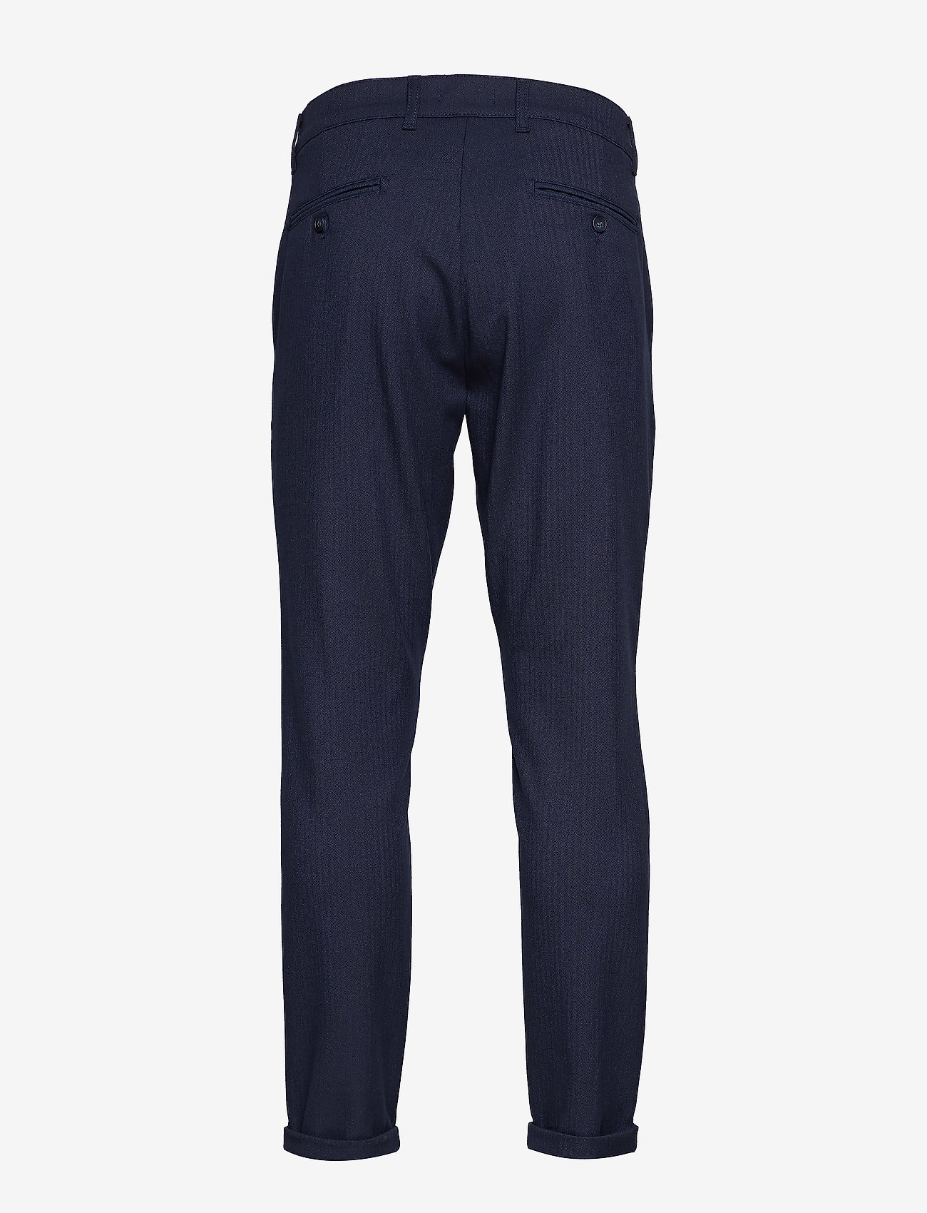 Knowledge Cotton Apparel - JOE slim cropped recycled chino - G - total eclipse - 1