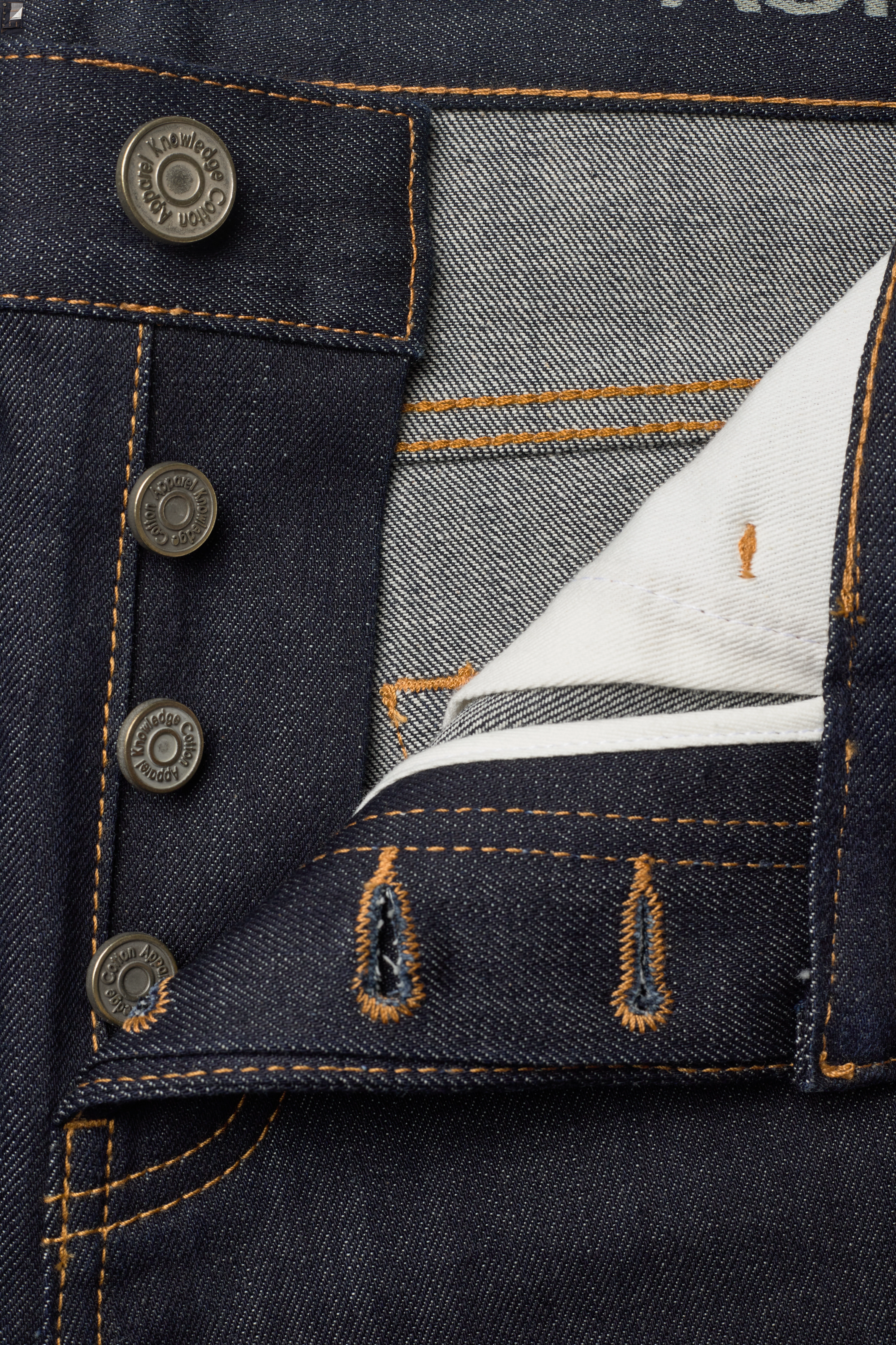 Knowledge Cotton Apparel - ASH raw blue selvedge denim - GOTS/ - slim jeans - blue raw - 5