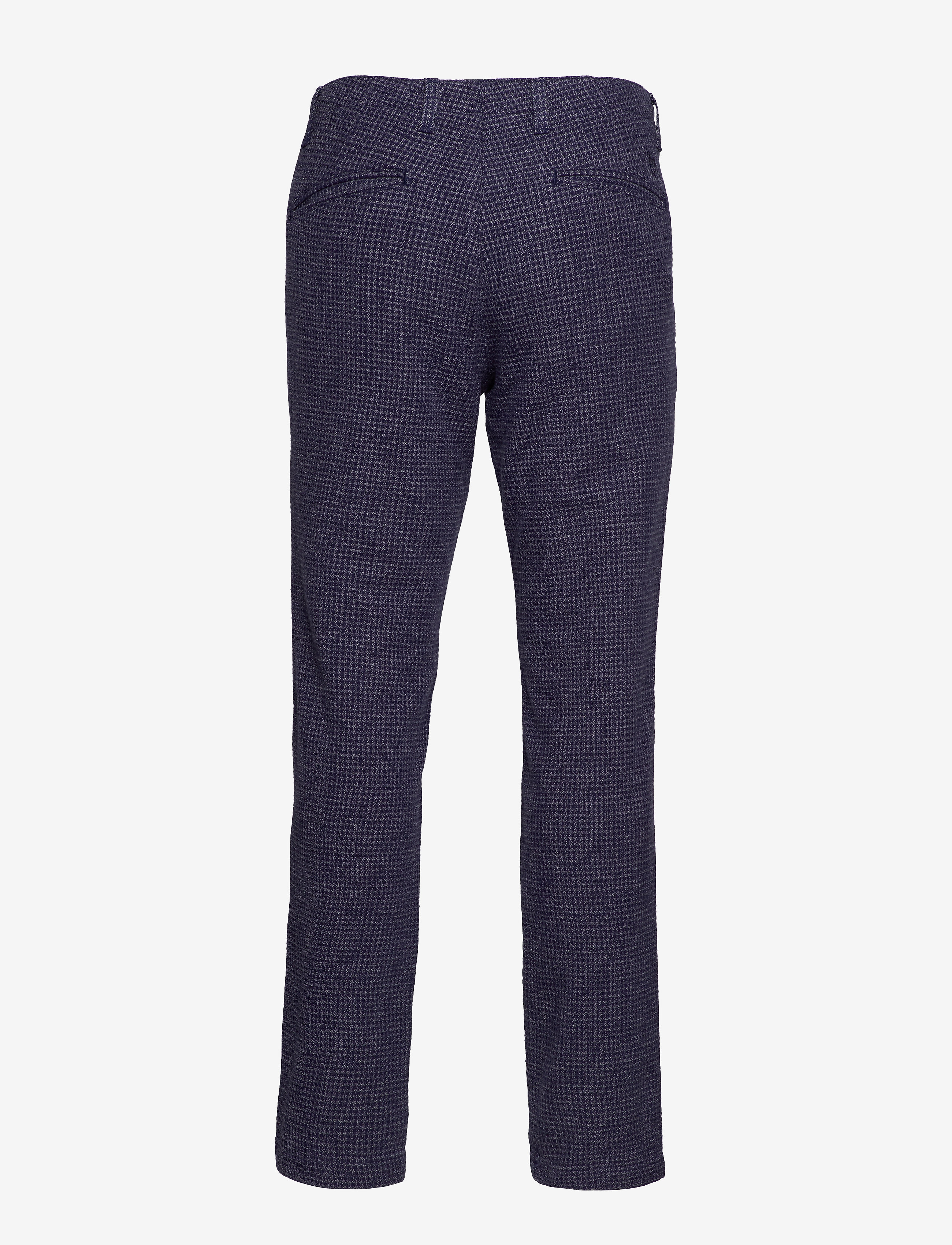 Knowledge Cotton Apparel - Chuck Papita checked stretched pant - total eclipse - 1