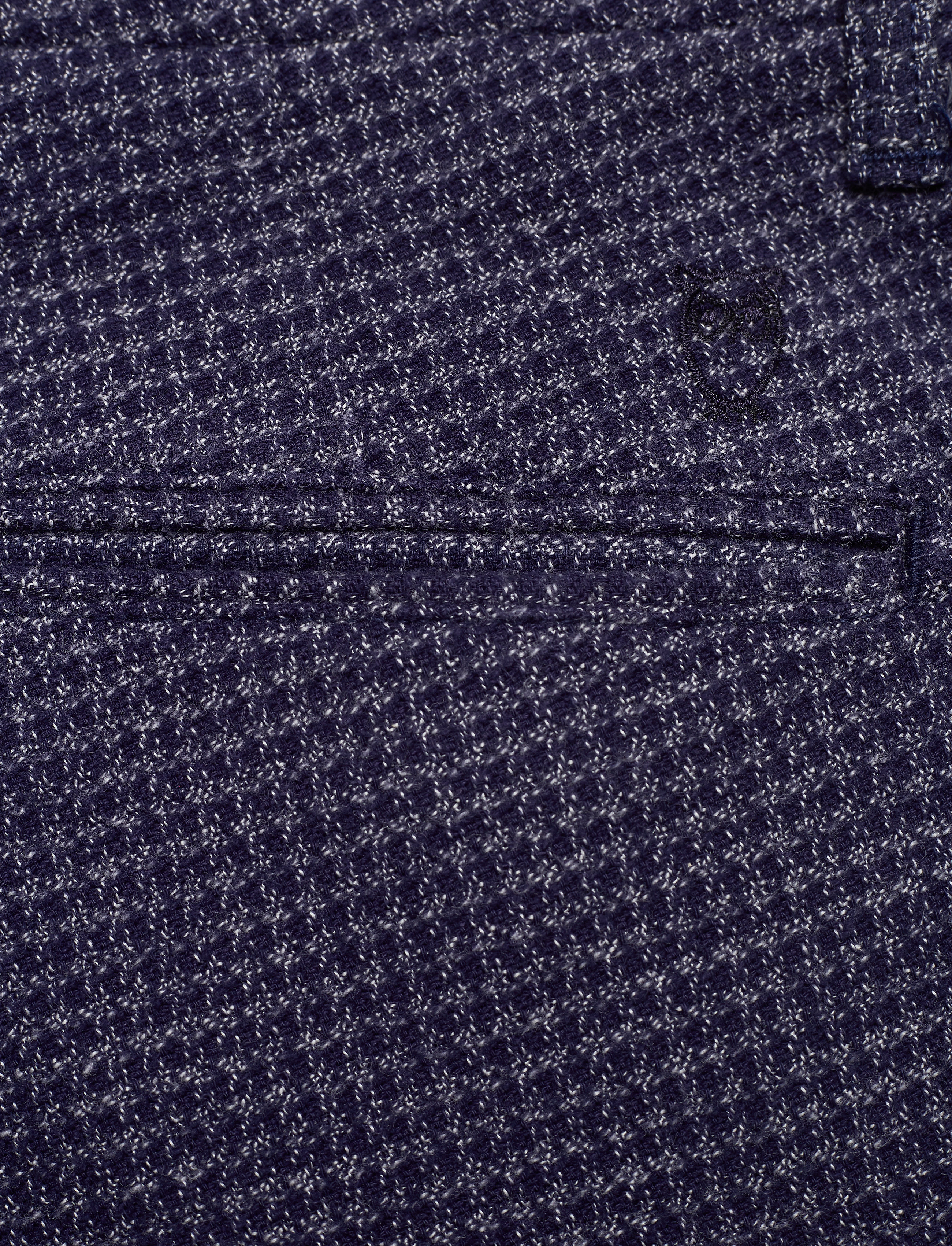 Knowledge Cotton Apparel - Chuck Papita checked stretched pant - total eclipse - 4