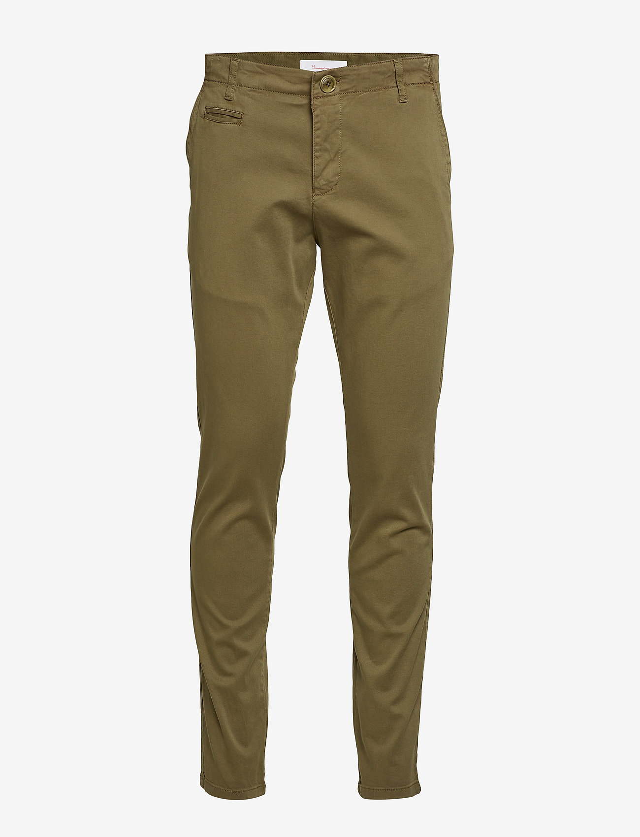 Knowledge Cotton Apparel - JOE slim stretched chino pant - GOT - chino's - burned olive - 0