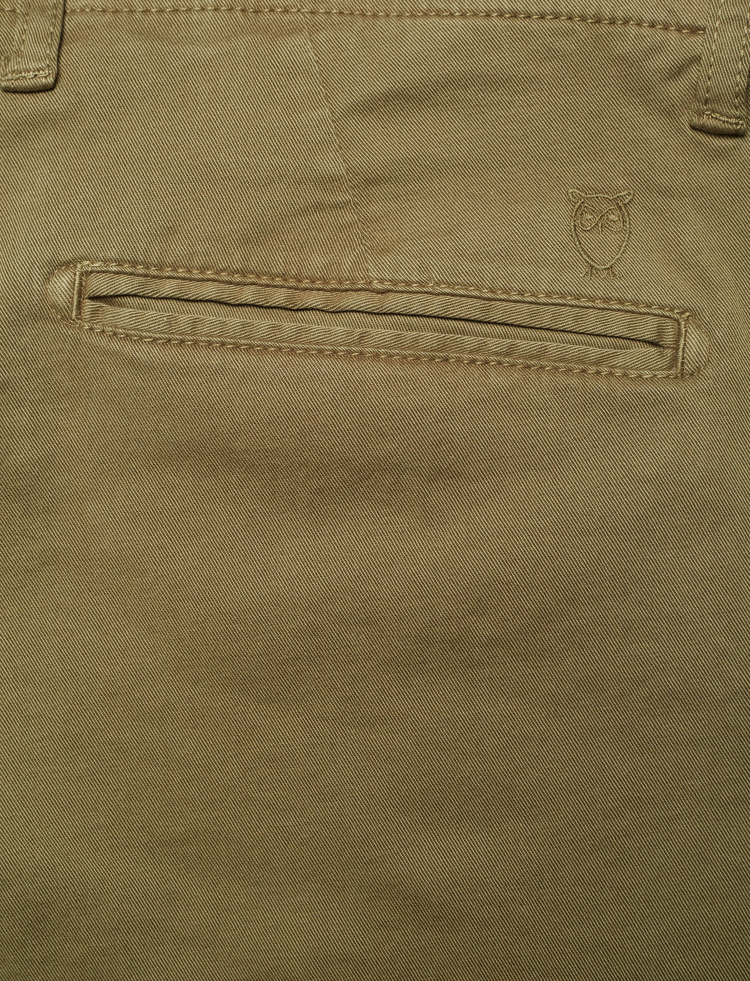 Knowledge Cotton Apparel - JOE slim stretched chino pant - GOT - chinos - burned olive - 4