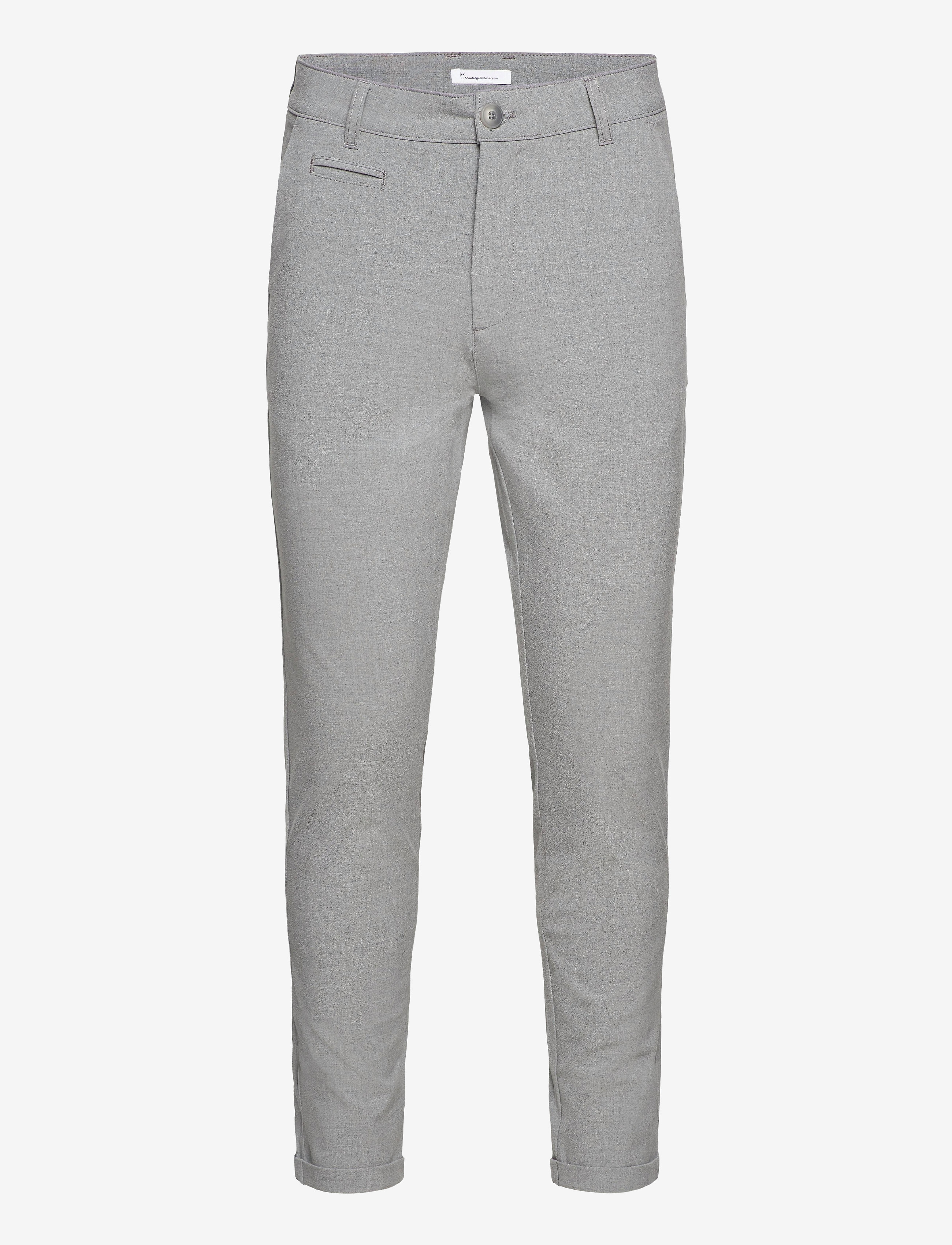 Knowledge Cotton Apparel - JOE classic EcoVero club pant - GR - grey melange - 0