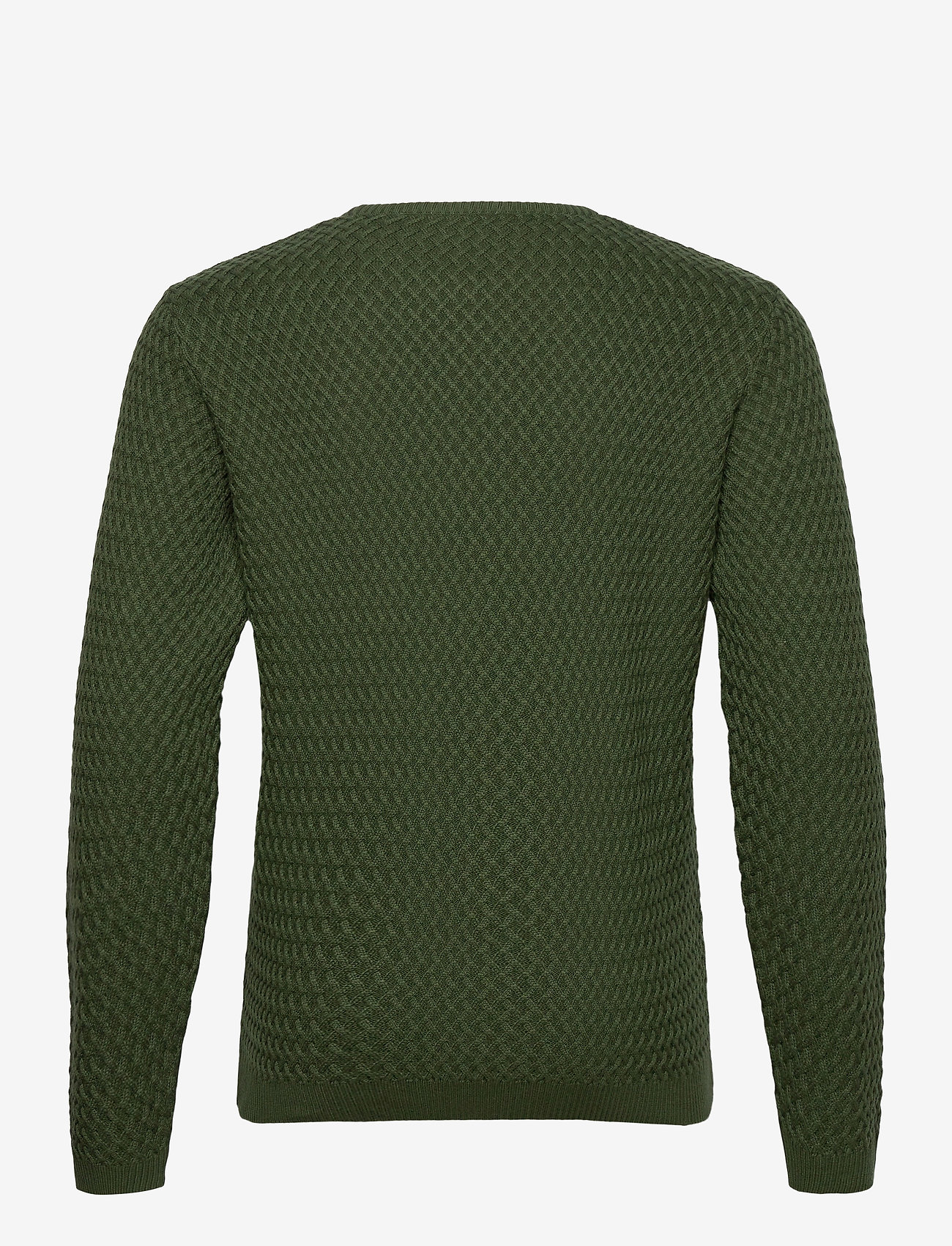 Knowledge Cotton Apparel - Small Diamond Knit - GOTS - green forest - 1
