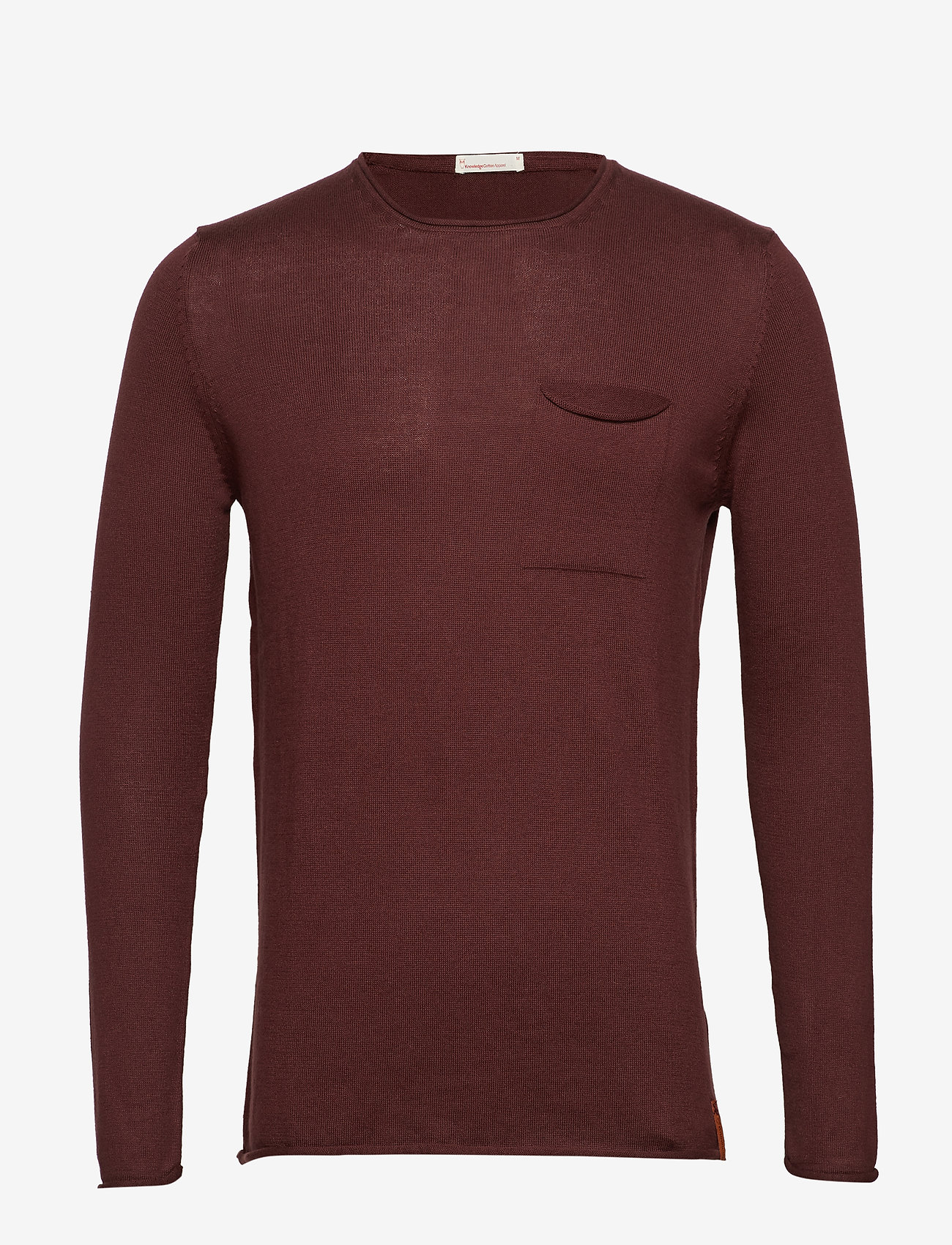 Fine single knit with roll edges - - DECADENT CHOKOLADE