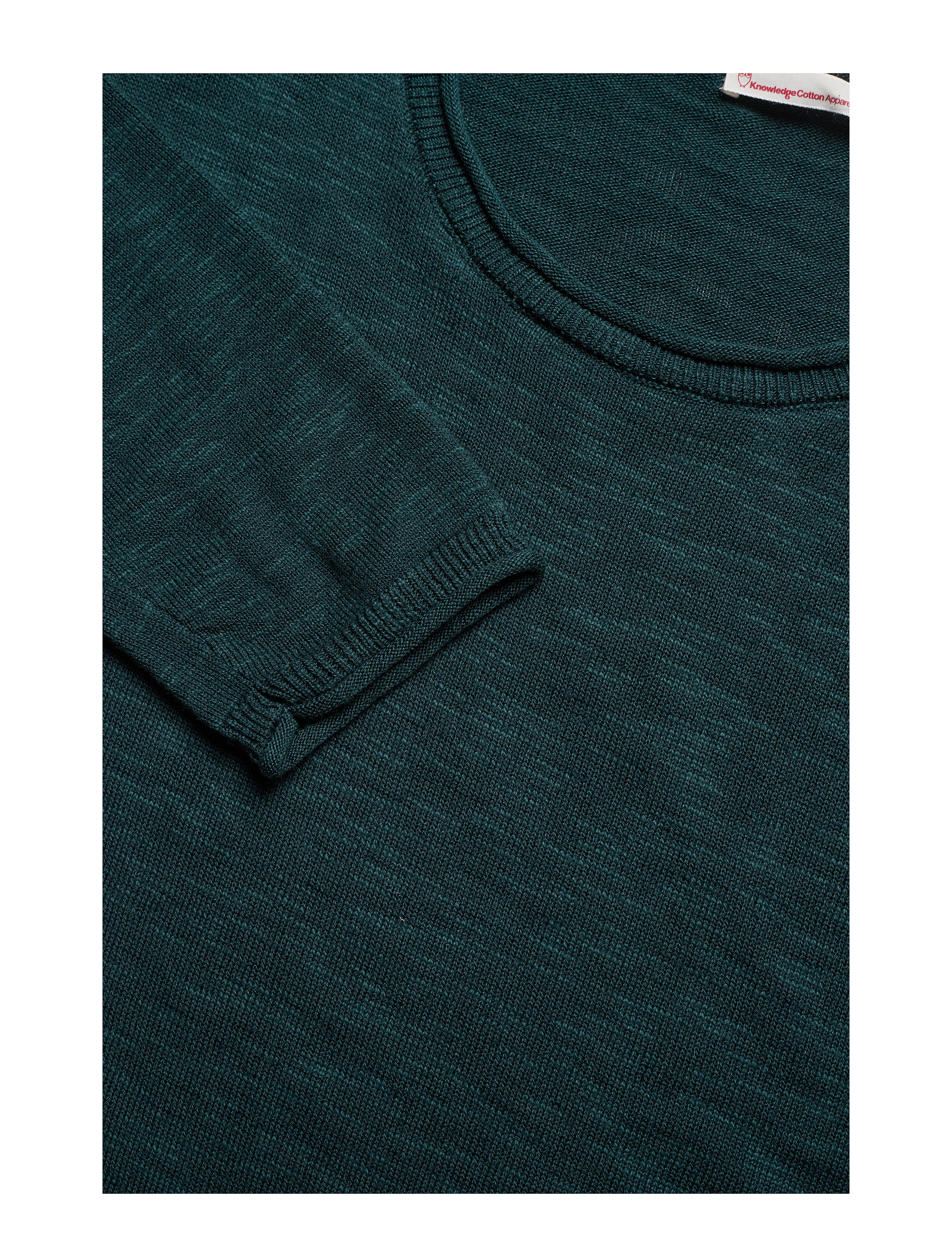 Knowledge Cotton Apparel - Single knit with rool edge/Vegan - bistro green - 2