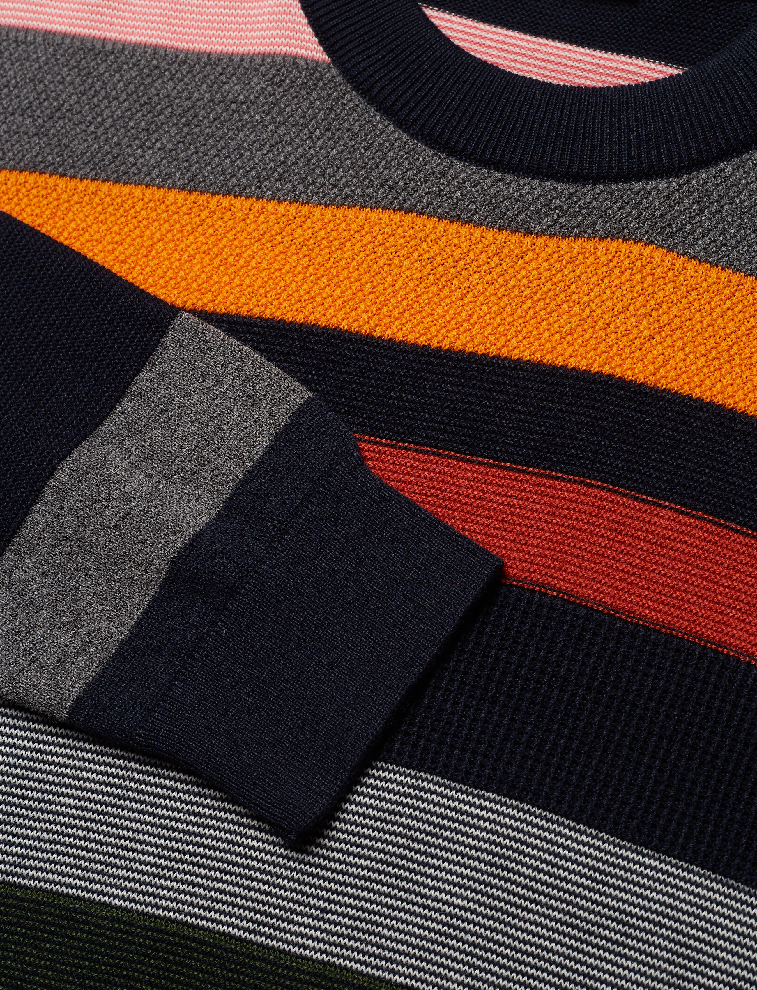 Knowledge Cotton Apparel - Striped o-neck knit - GOTS - total eclipse - 2