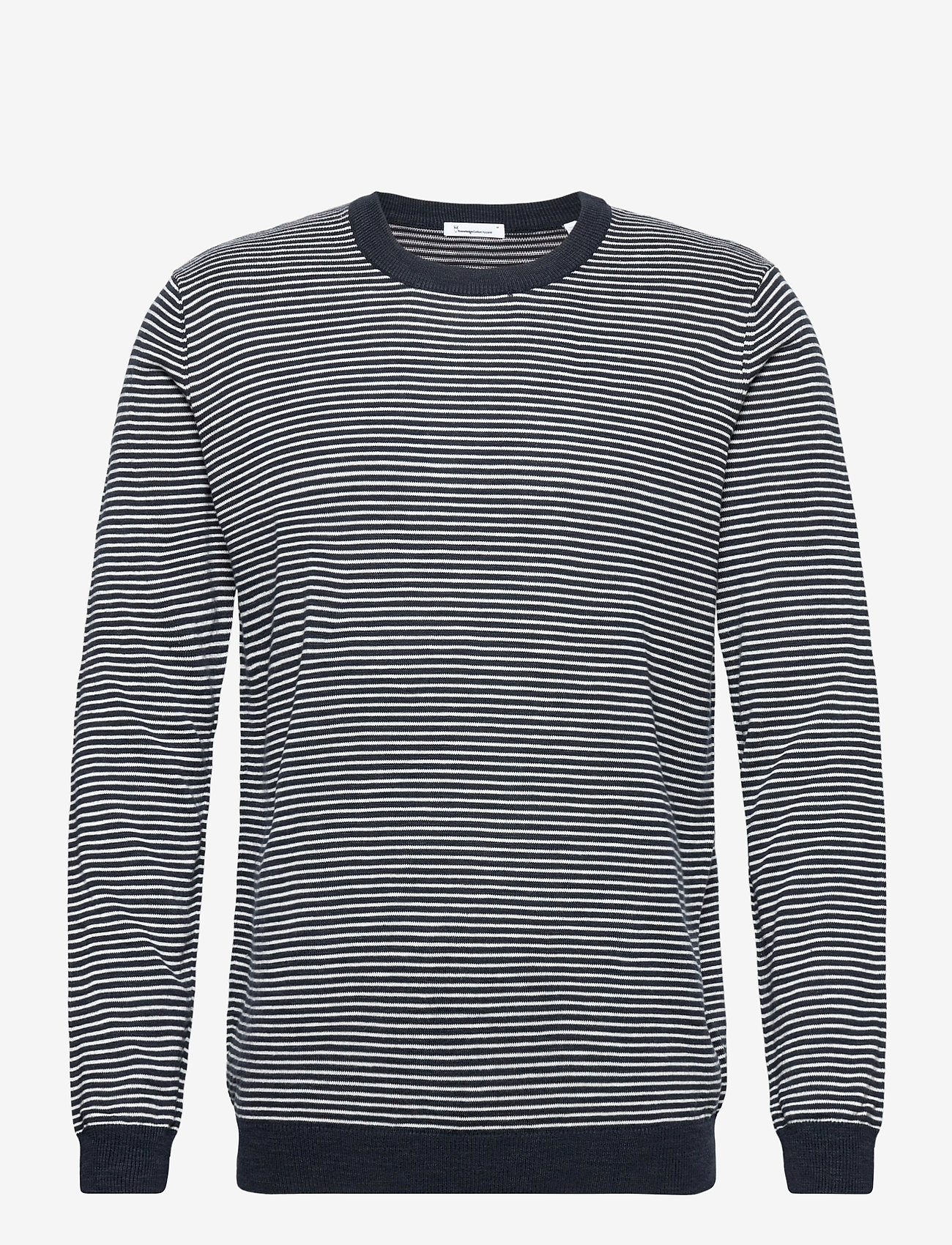 Knowledge Cotton Apparel - FORREST o-neck striped tencel knit - total eclipse - 0