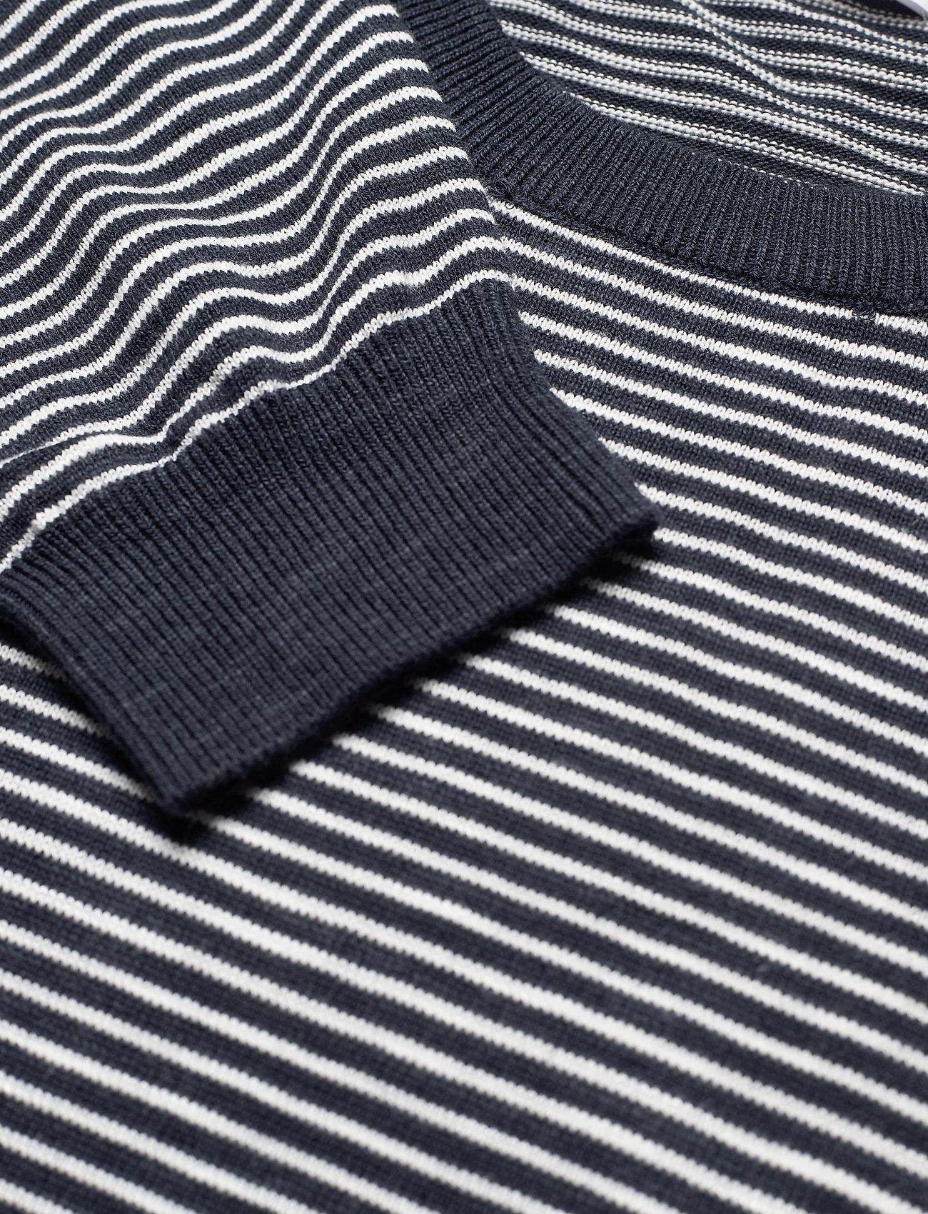 Knowledge Cotton Apparel - FORREST o-neck striped tencel knit - total eclipse - 2
