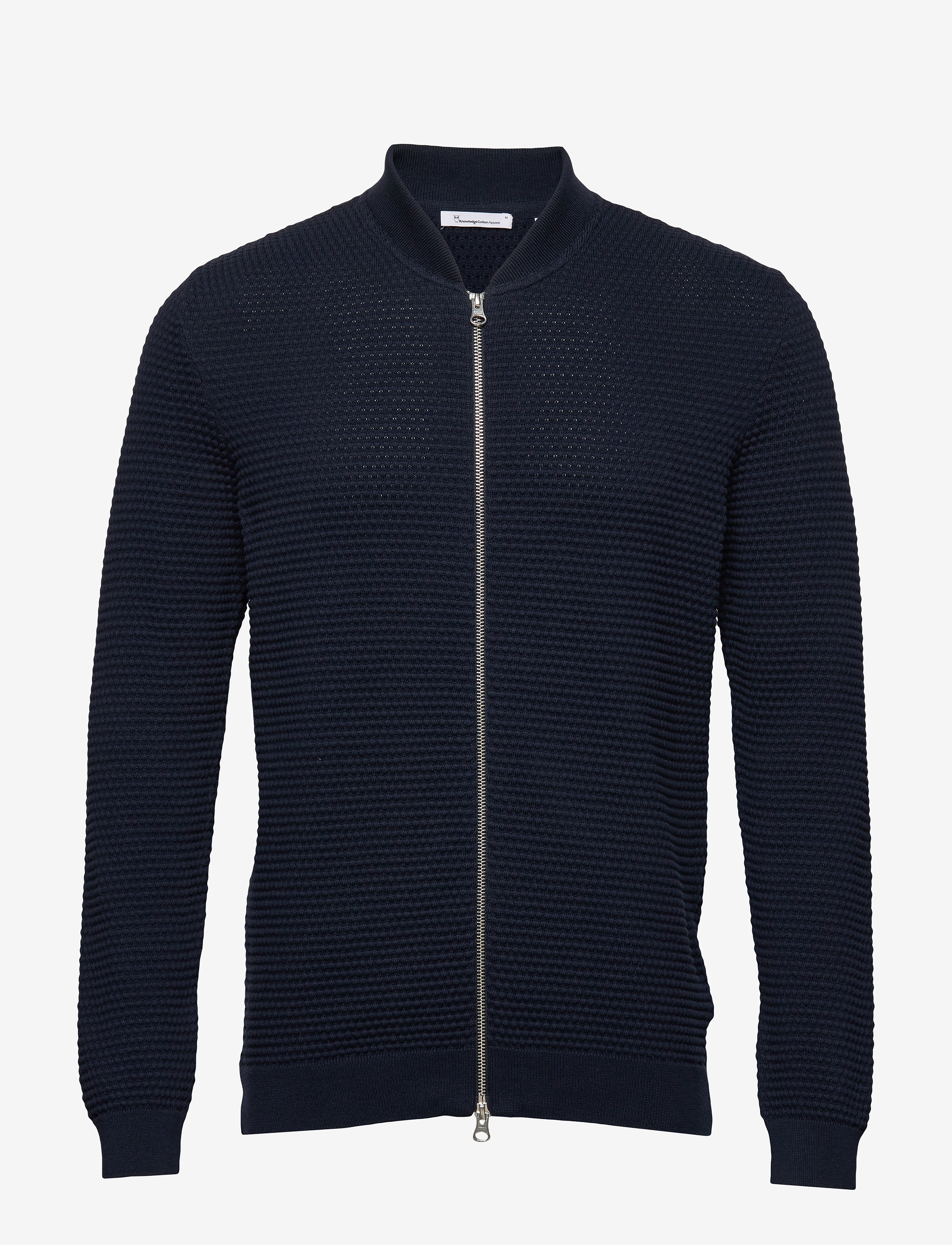 Knowledge Cotton Apparel - FIELD cardigan sailor knit - GOTS/V - total eclipse - 0