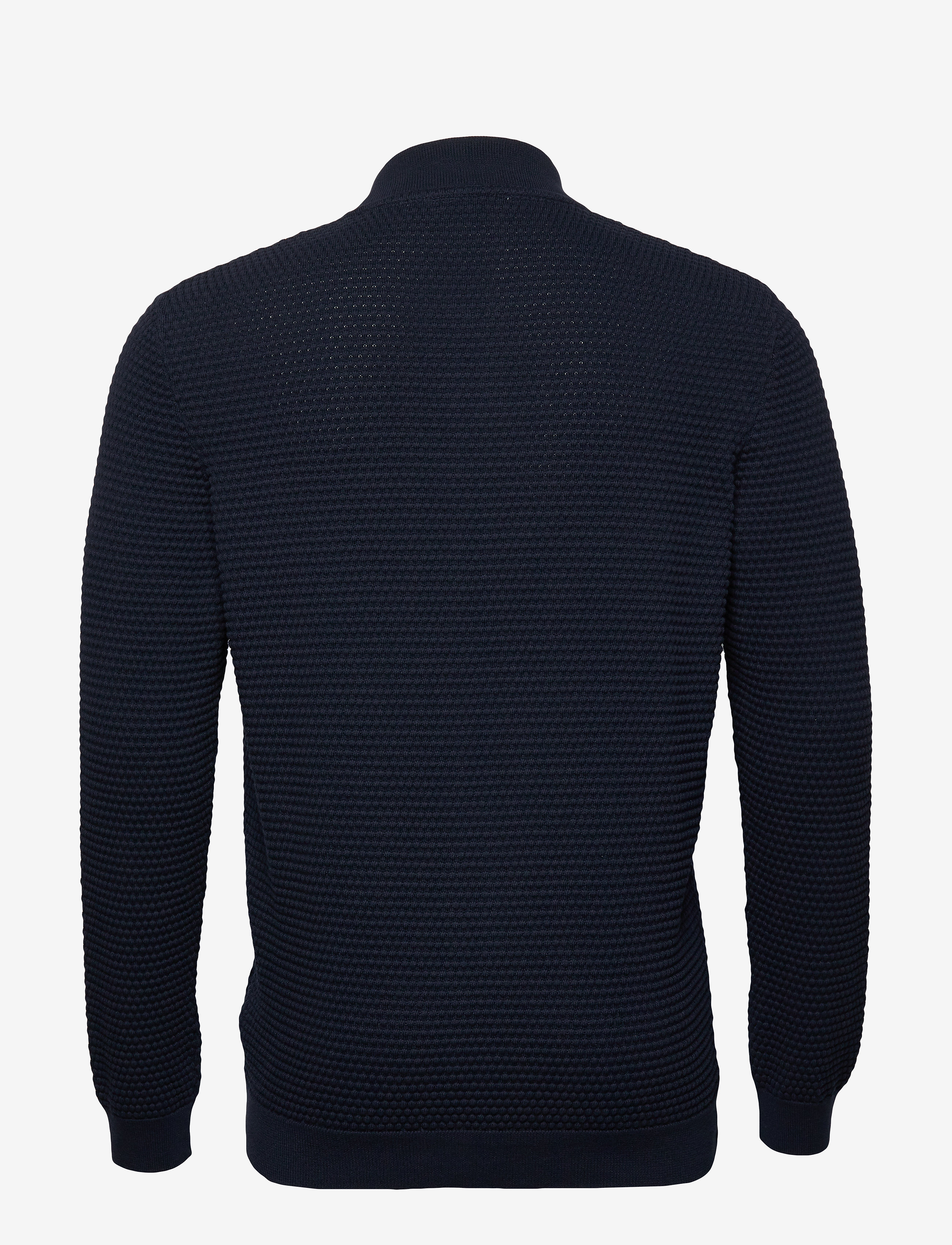 Knowledge Cotton Apparel - FIELD cardigan sailor knit - GOTS/V - total eclipse - 1