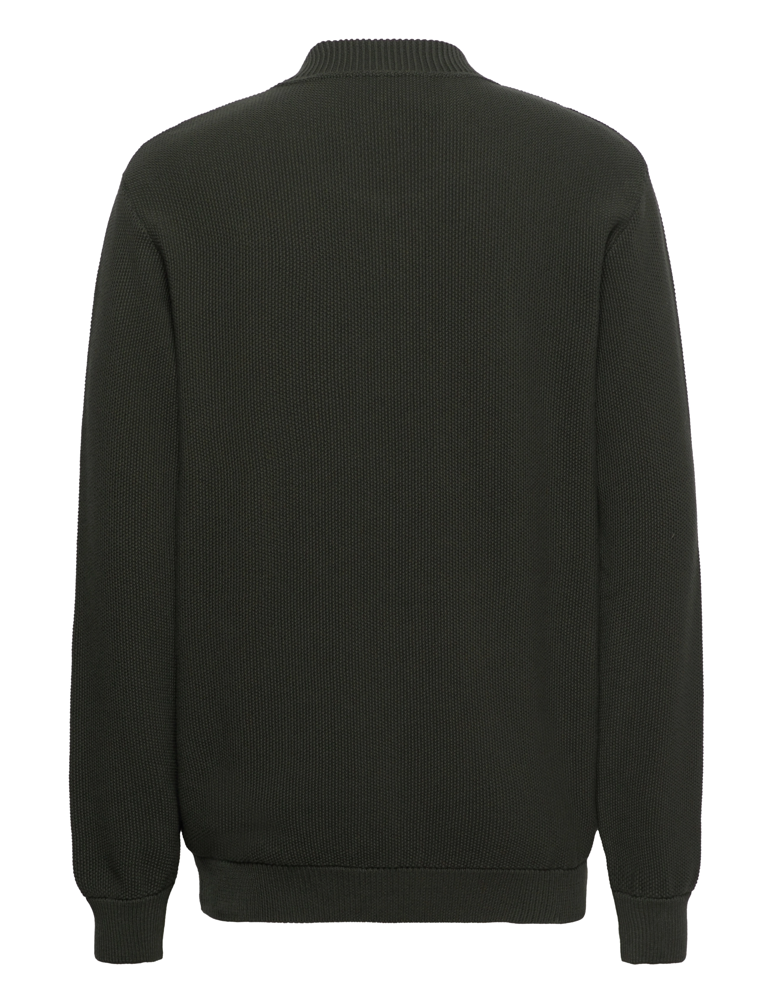 Knowledge Cotton Apparel - Pique badge knit cardigan - GOTS/Ve - forrest night - 1
