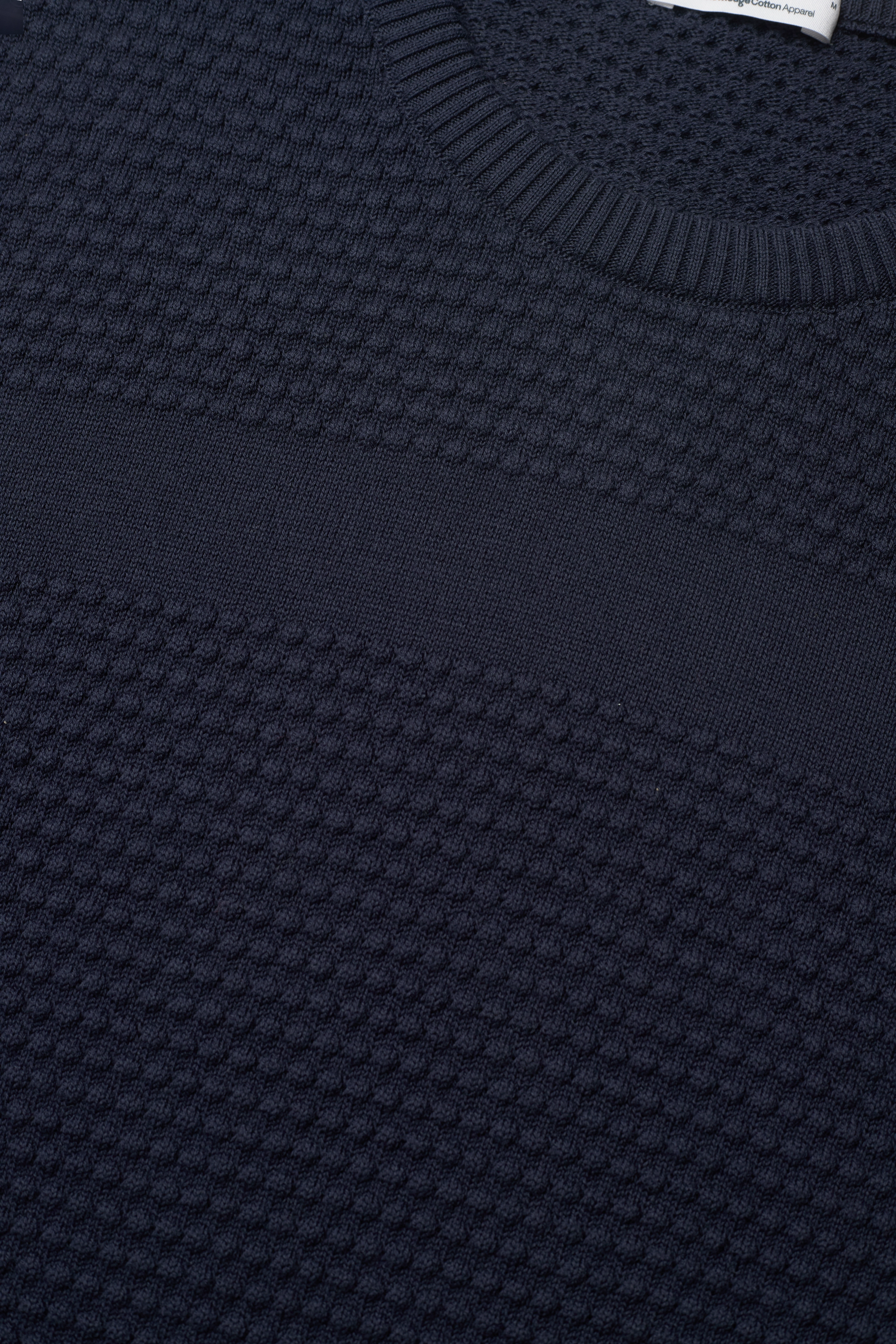 Knowledge Cotton Apparel - FIELD bobble knit crew neck - GOTS/ - total eclipse - 2