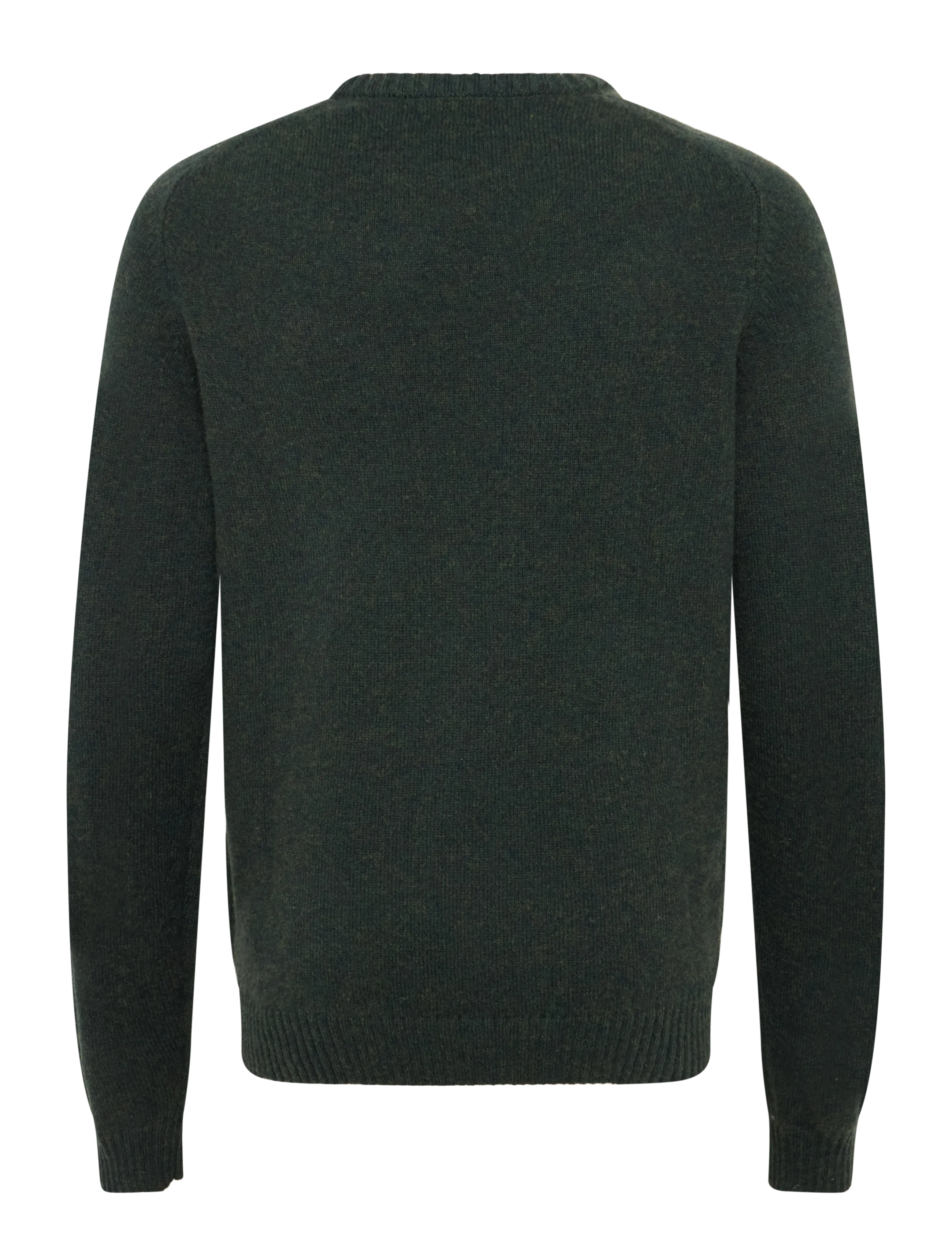 Knowledge Cotton Apparel - Lambswool Crew Neck - rund hals - forrest night - 1