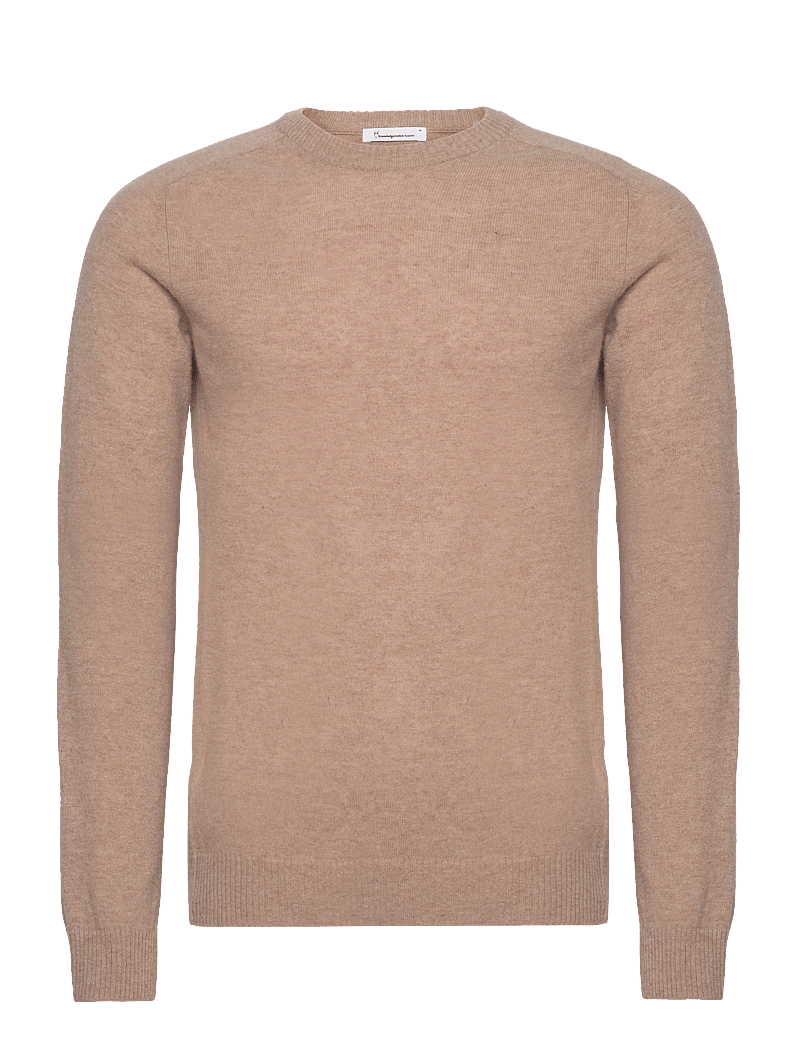 Knowledge Cotton Apparel - Lambswool Crew Neck - rundhals - kelp melange - 0