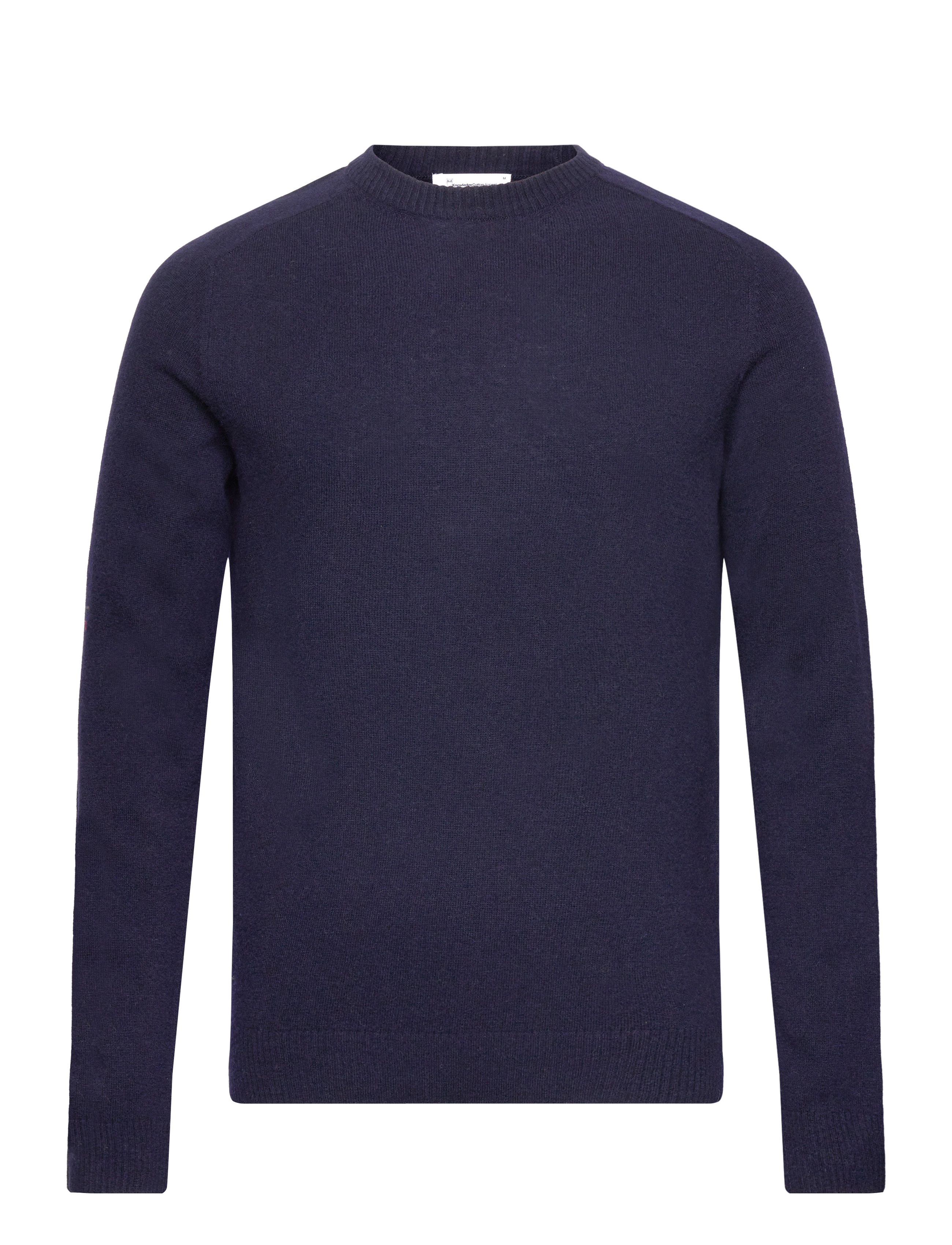 Knowledge Cotton Apparel Lambswool Crew Neck RWS - Stickat - TOTAL ECLIPSE / navy