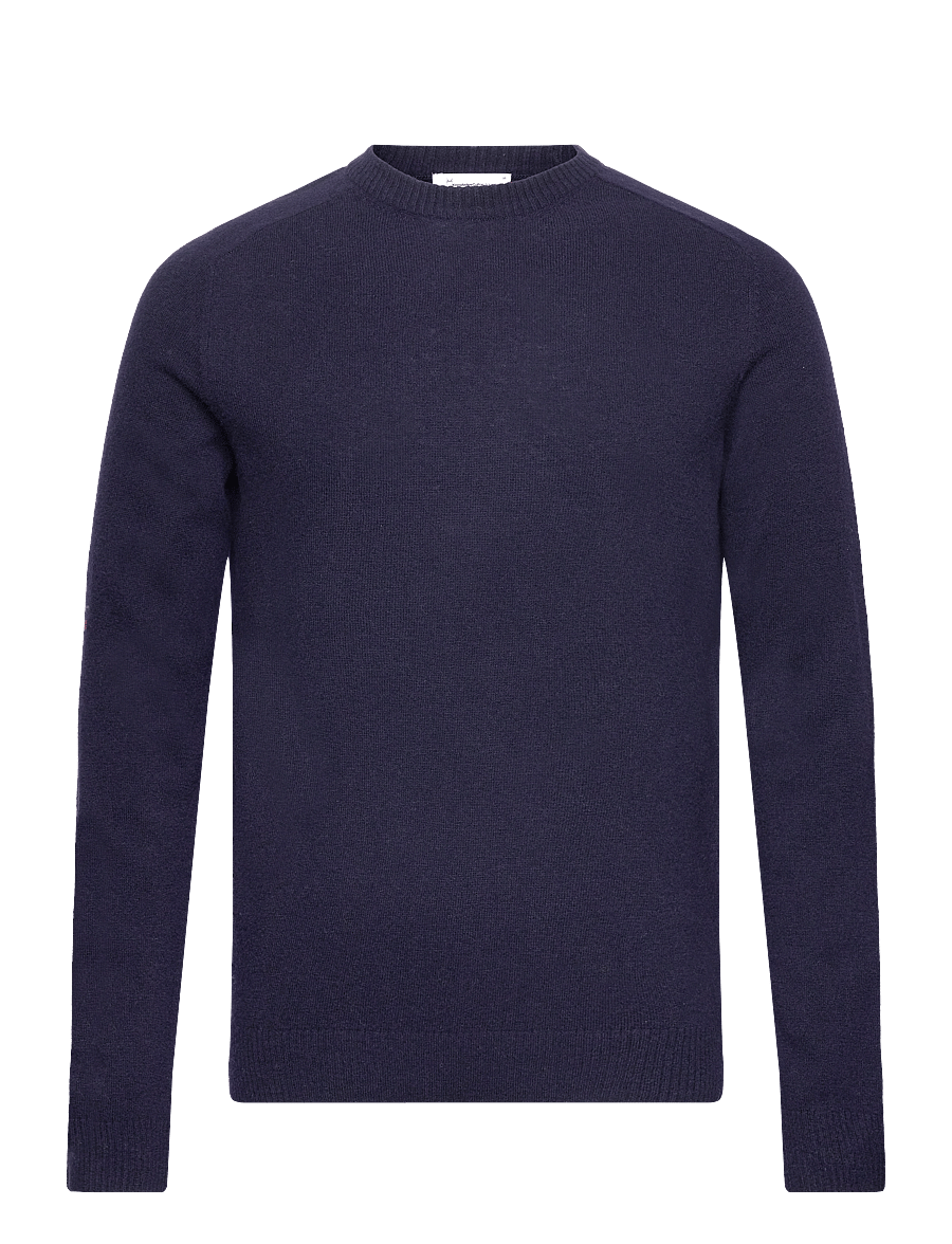 Knowledge Cotton Apparel - Lambswool Crew Neck - rundhals - total eclipse - 1