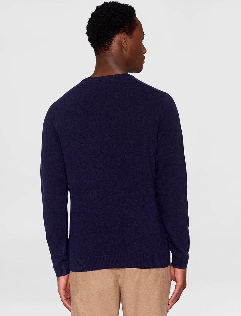 Knowledge Cotton Apparel - Lambswool Crew Neck RWS - rundhals - total eclipse - 3