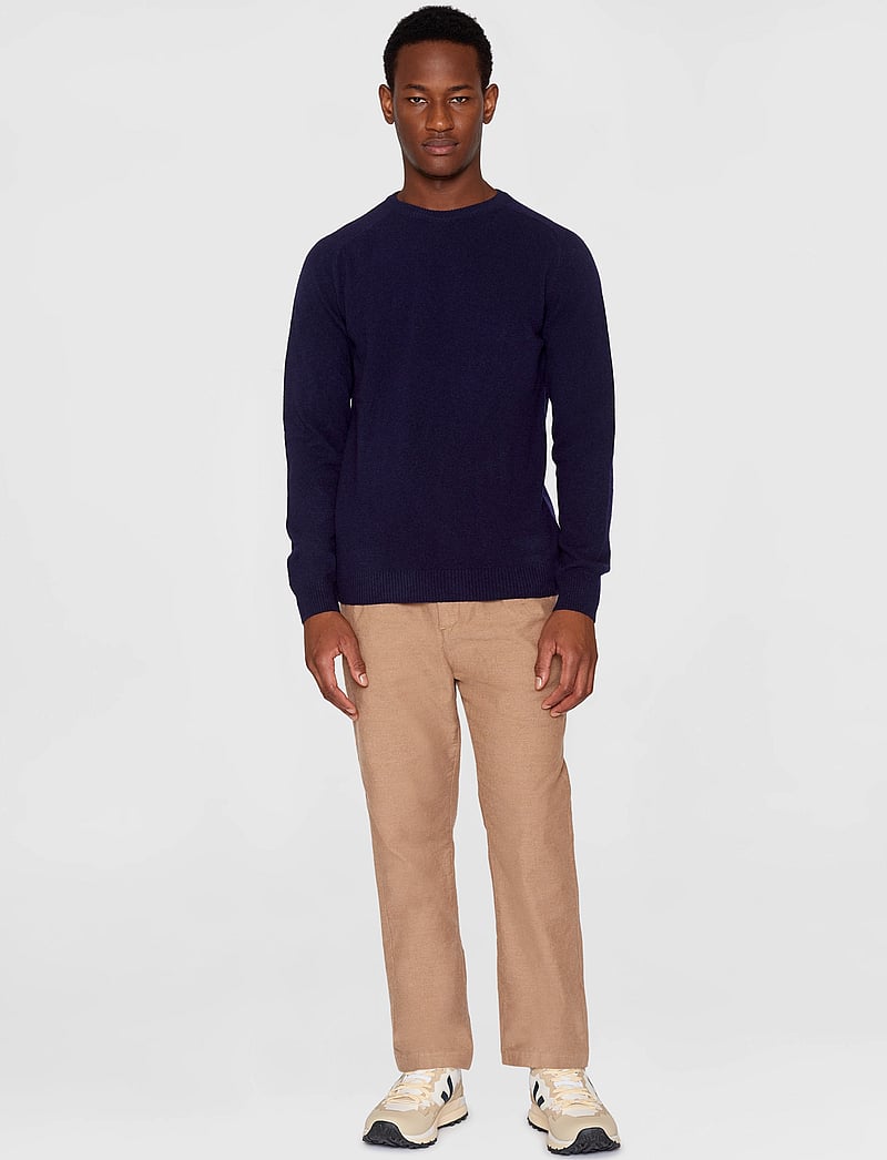 Knowledge Cotton Apparel - Lambswool Crew Neck RWS - rundhals - total eclipse - 4