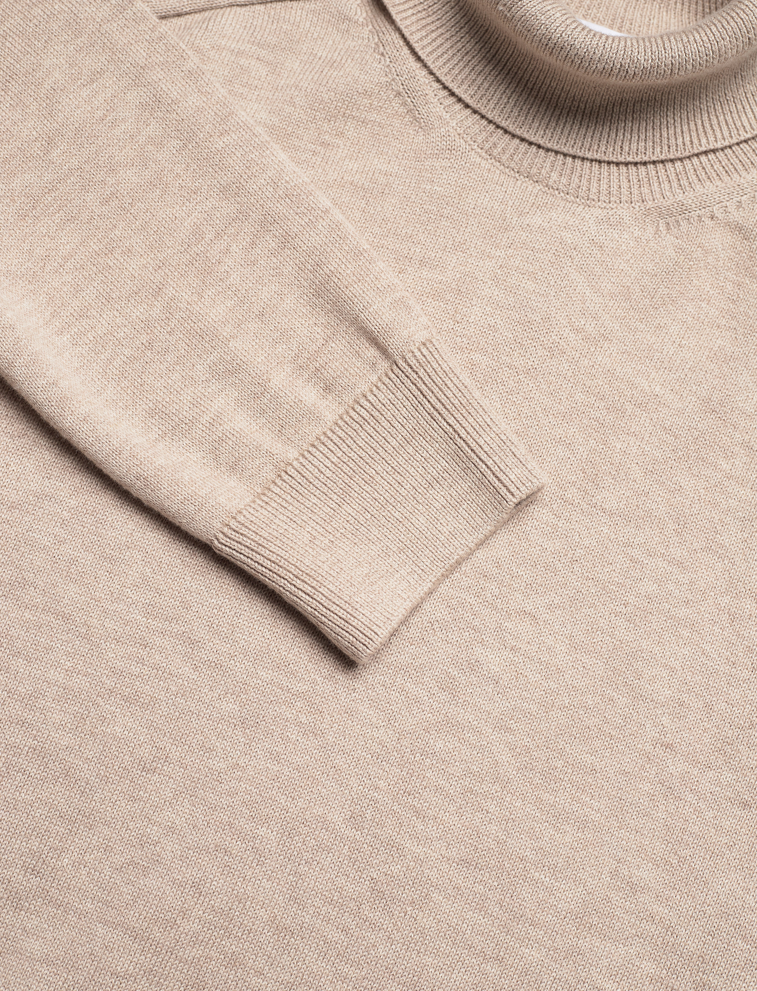 Knowledge Cotton Apparel - FIELD high neck long stable cotton - light feather gray - 2