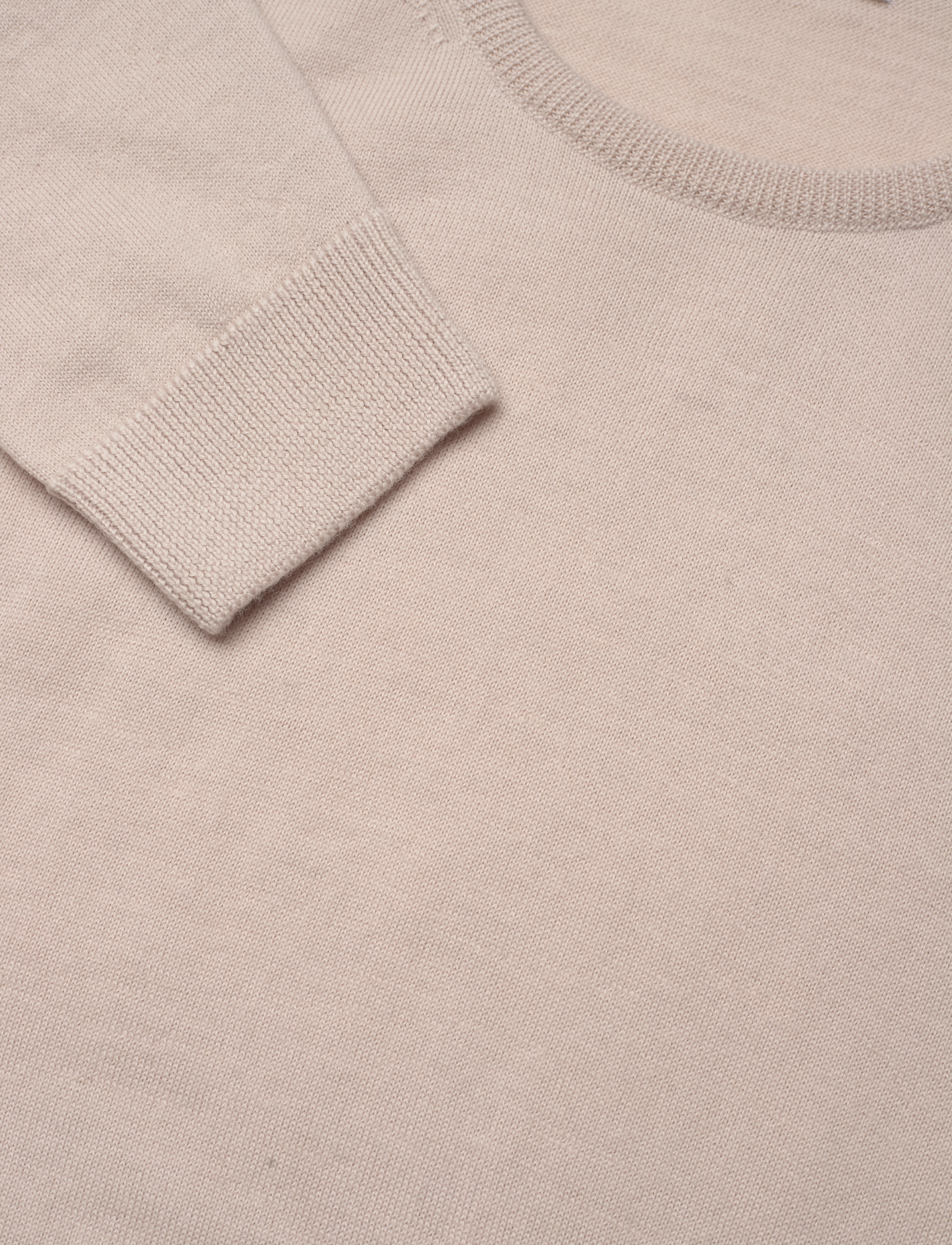 Knowledge Cotton Apparel - O-neck merino wool plain knit - GOT - kelp melange - 2