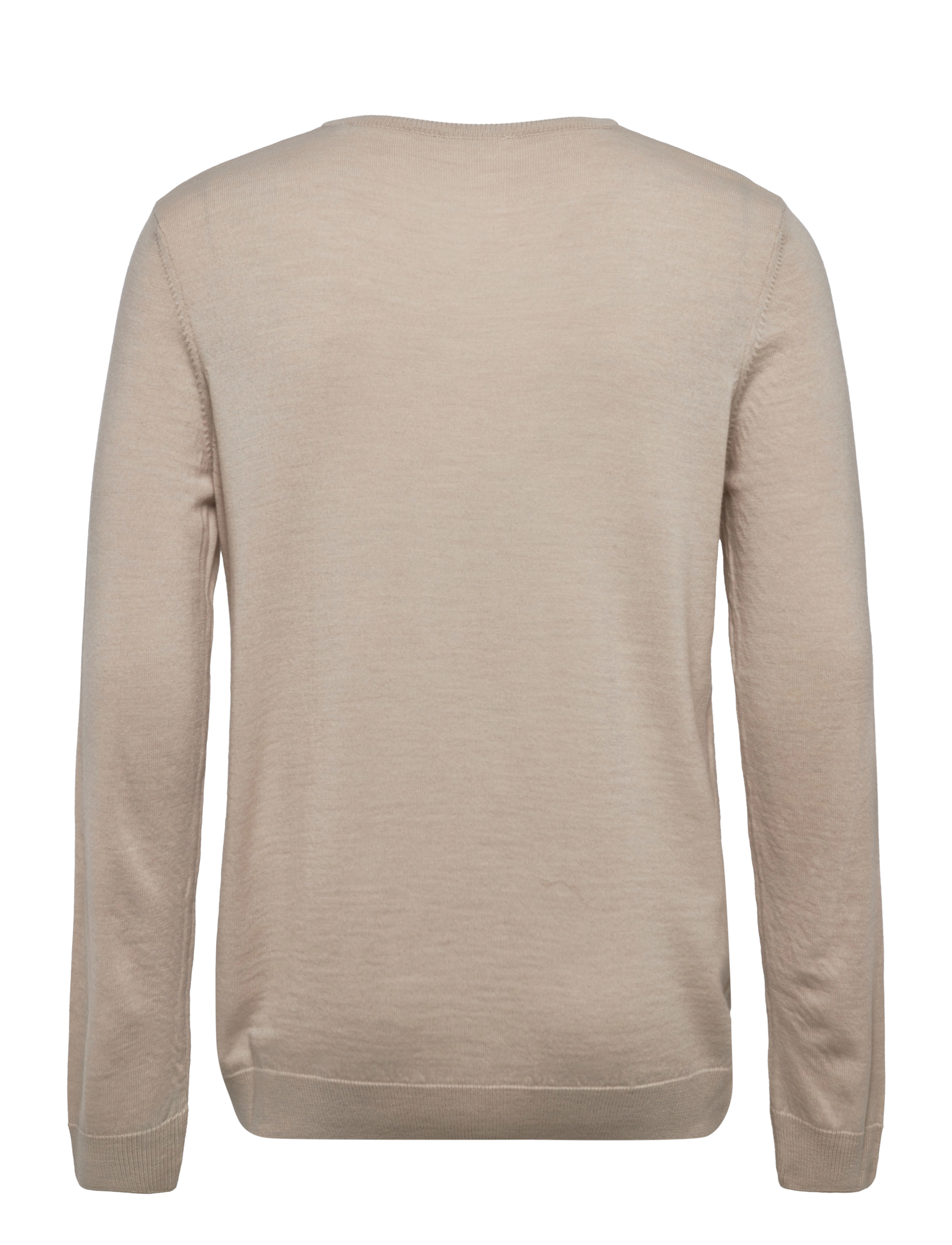Knowledge Cotton Apparel - FORREST V-neck merino wool - kelp melange - 1