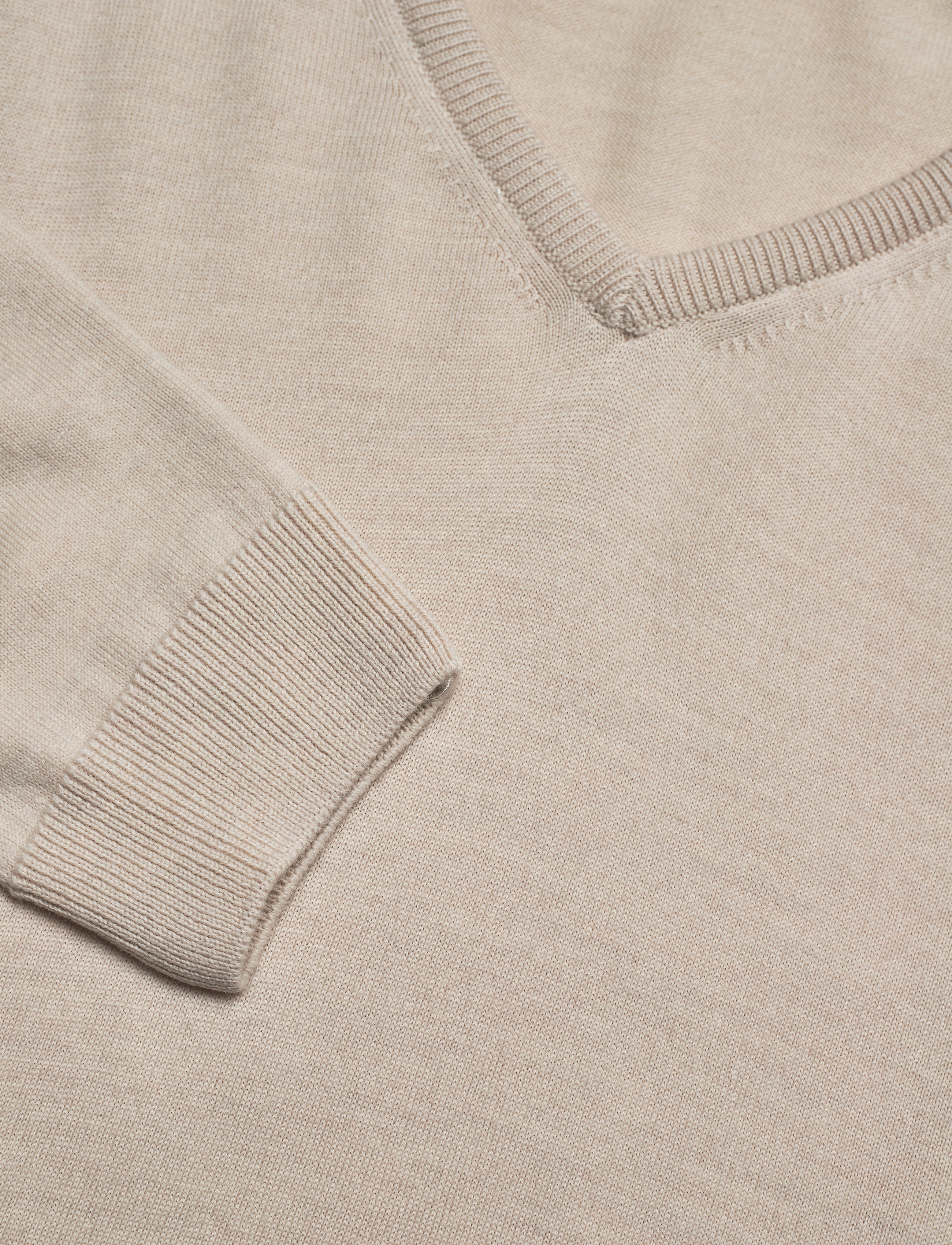 Knowledge Cotton Apparel - FORREST V-neck merino wool - kelp melange - 2
