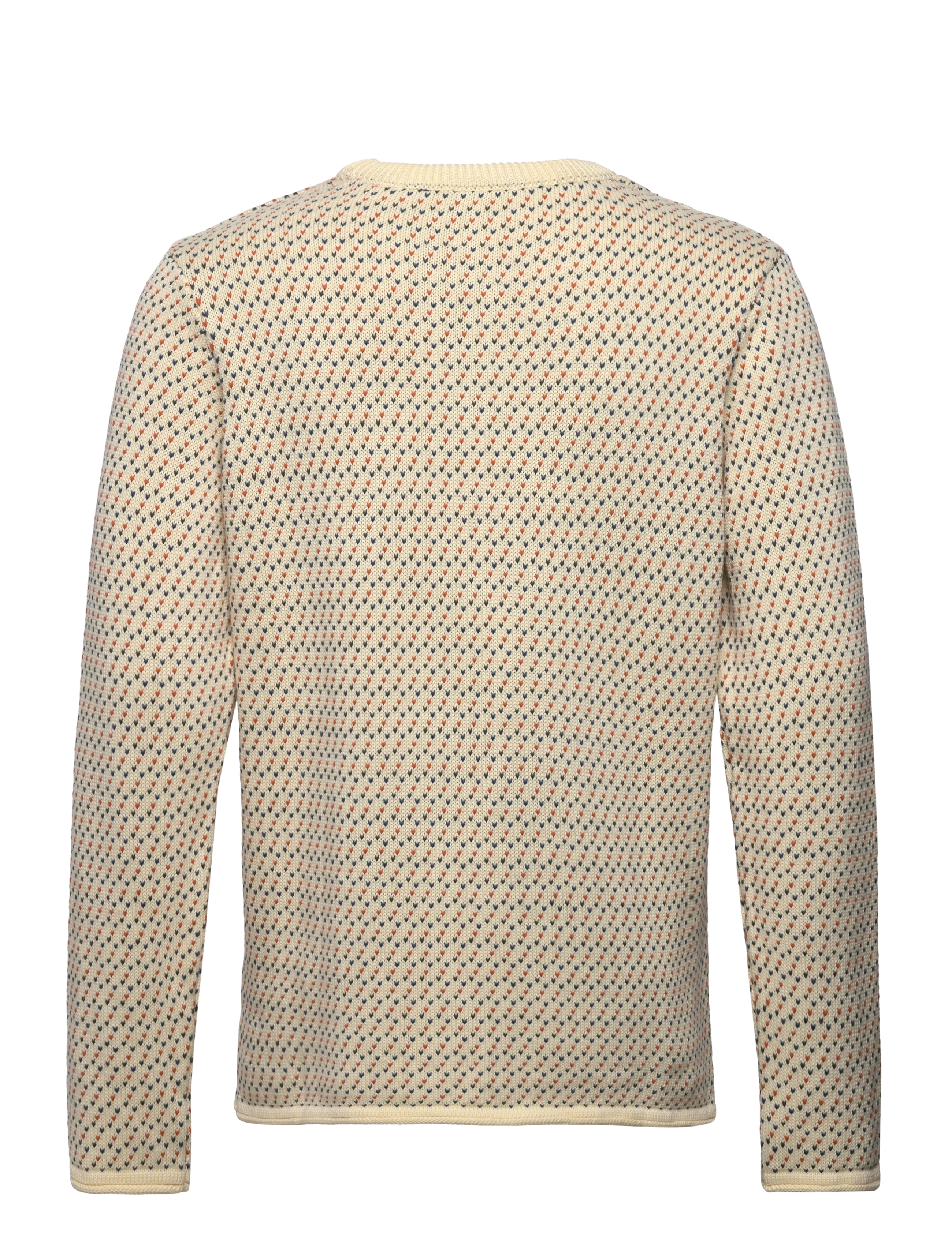 Knowledge Cotton Apparel - VALLEY jacquard crew neck - GOTS/Ve - winter white - 1