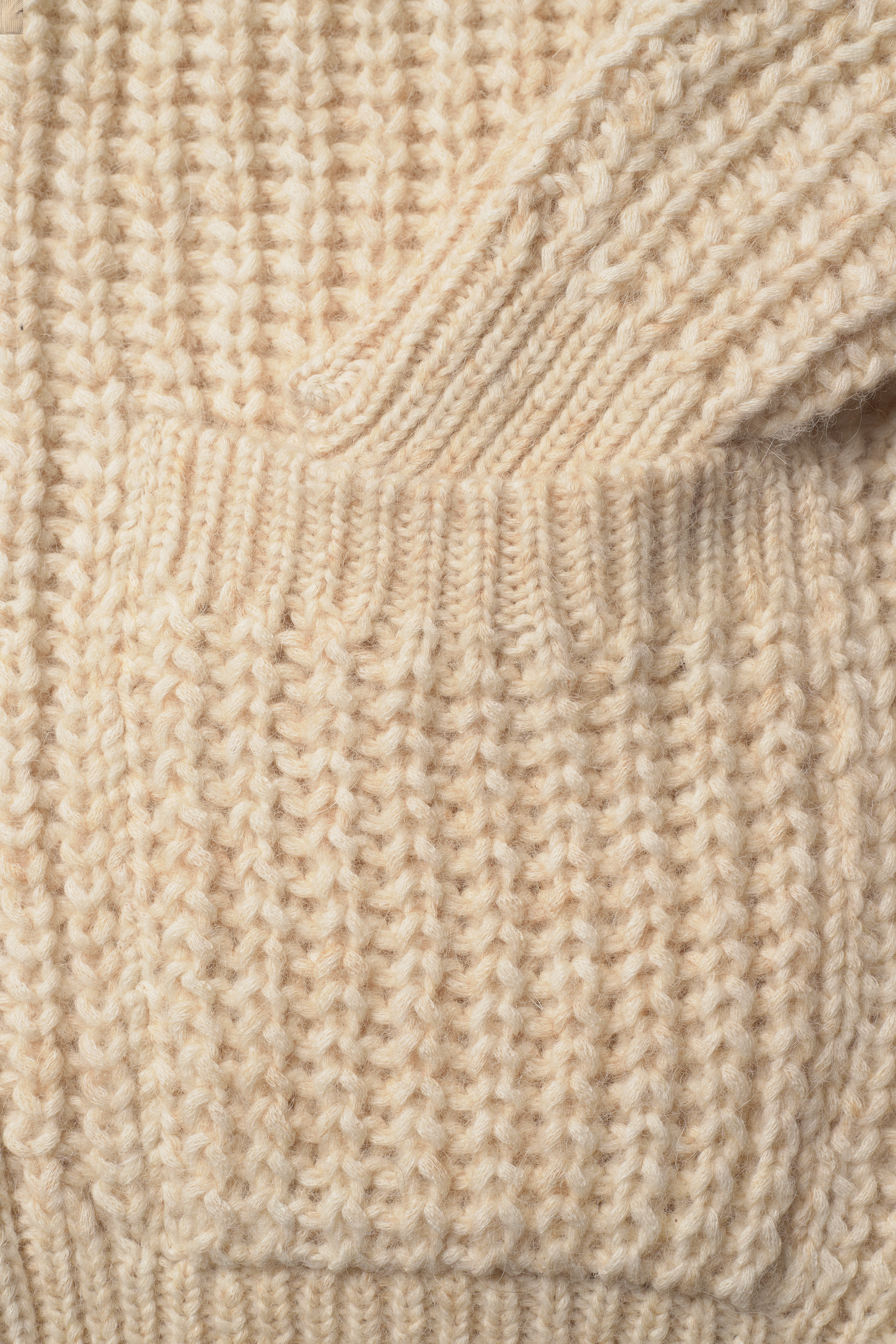 Knowledge Cotton Apparel - VALLEY alpaka cardigan rib knit - O - winter white - 3