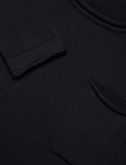 Knowledge Cotton Apparel - Slub roll edged knit - GOTS/Vegan - knitted round necks - black jet - 2