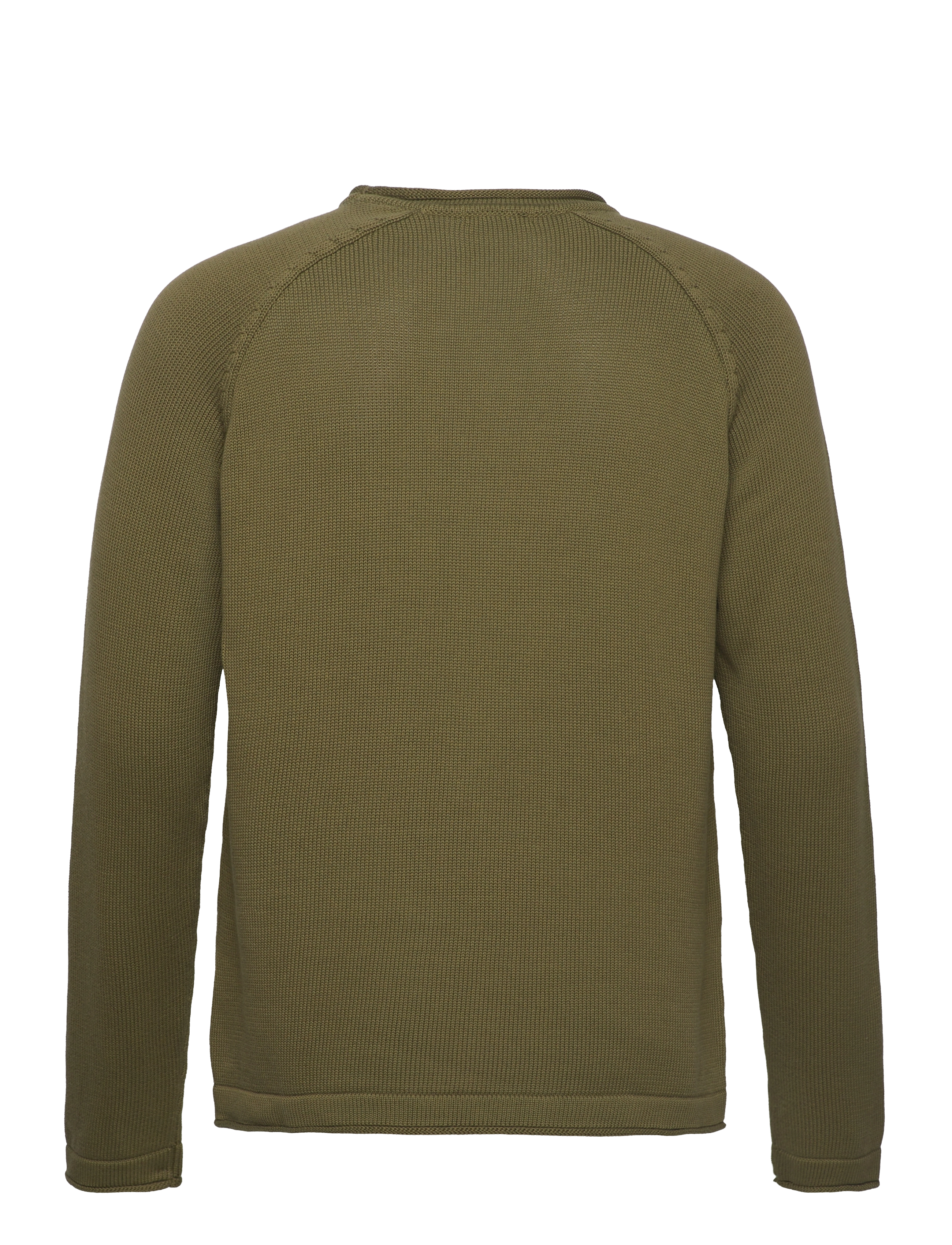Knowledge Cotton Apparel - Slub roll edged knit - GOTS/Vegan - burned olive - 1