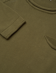 Knowledge Cotton Apparel - Slub roll edged knit - GOTS/Vegan - knitted round necks - burned olive - 2