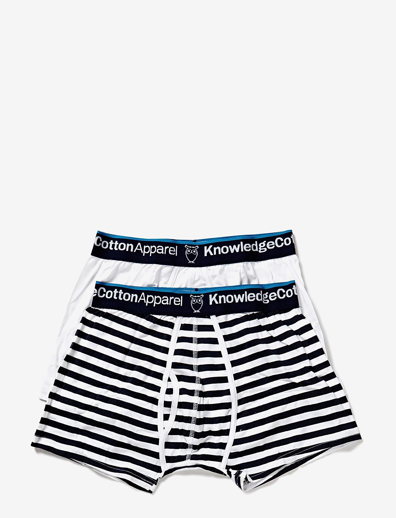 Knowledge Cotton Apparel - MAPLE 2 pack striped underwear - total eclipse - 2