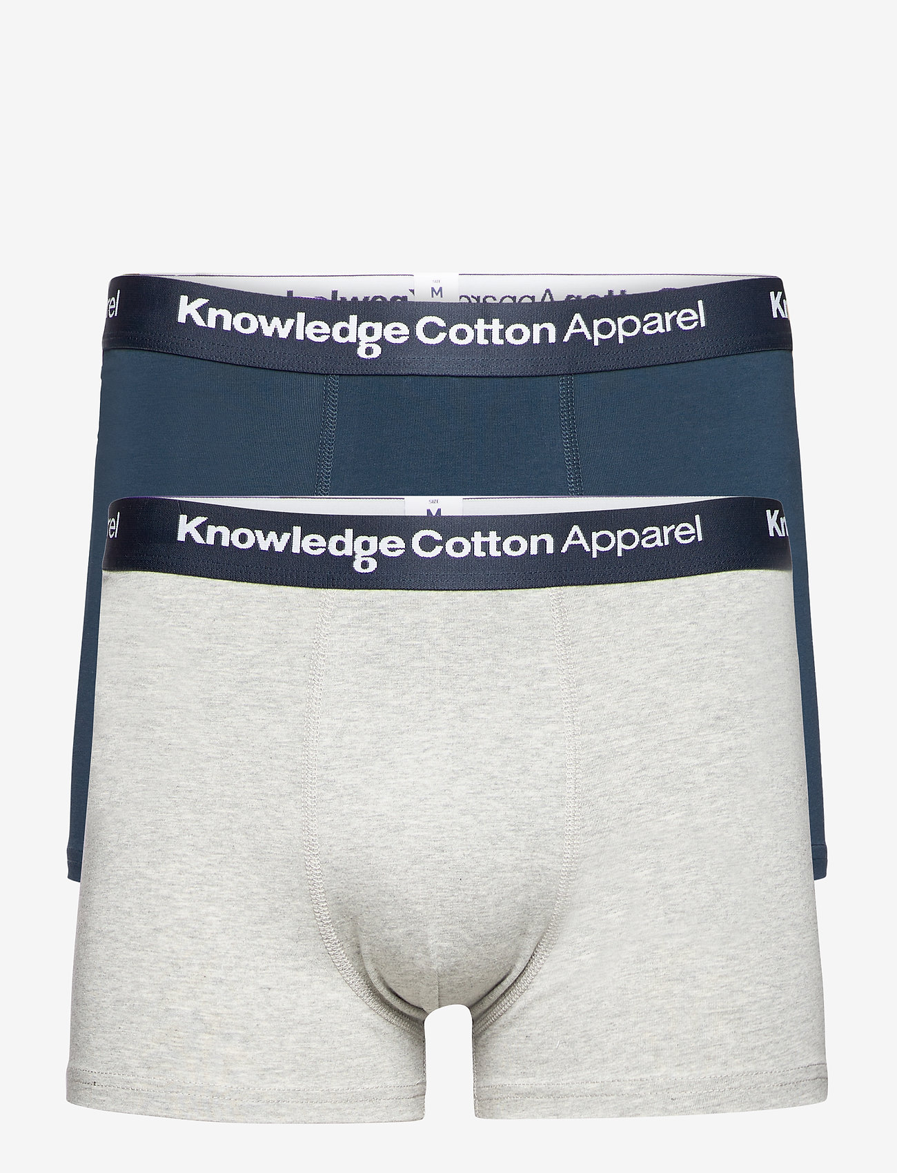 Knowledge Cotton Apparel - 2-pack underwear - GOTS/Vegan - lowest prices - grey melange - 0