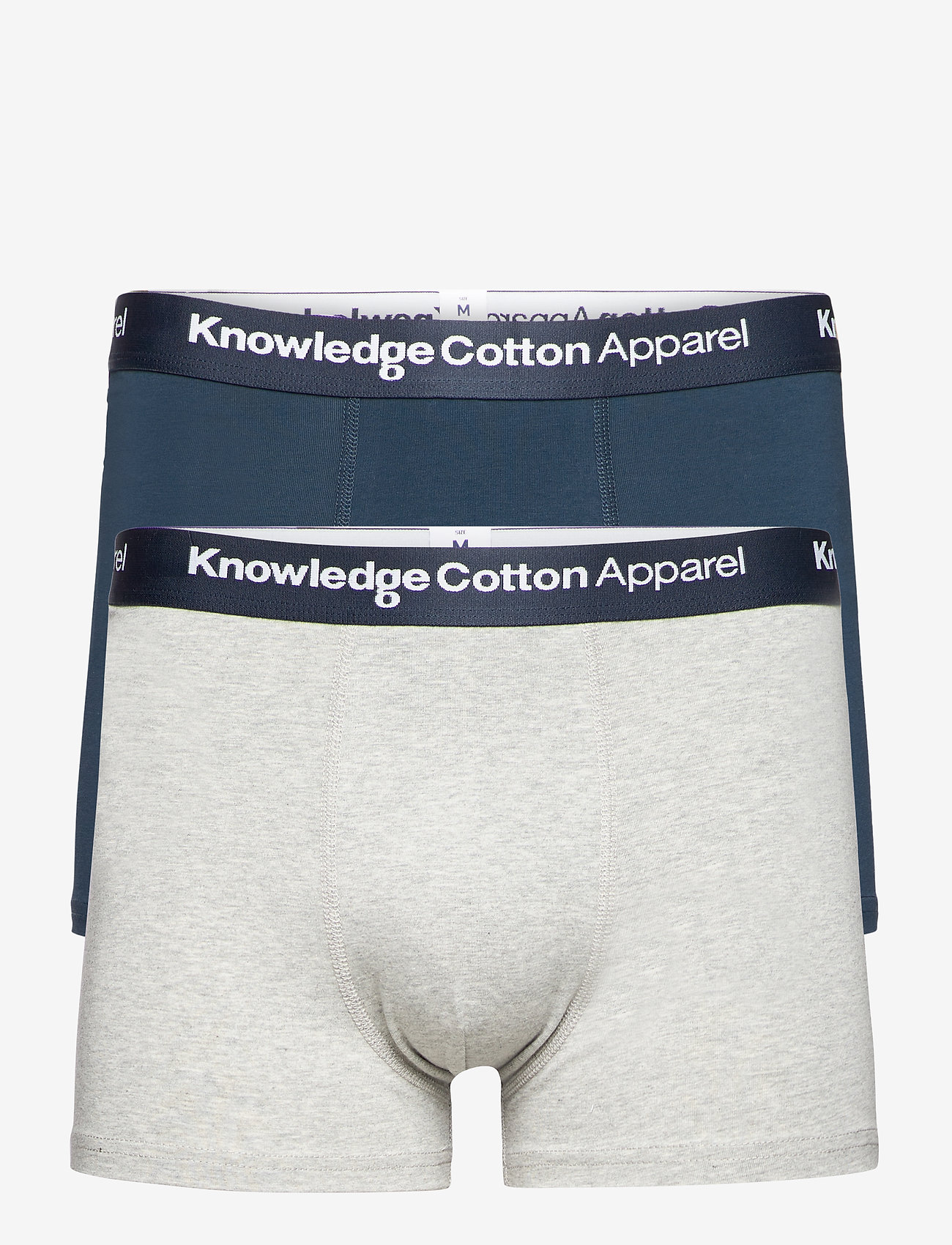 Knowledge Cotton Apparel - 2-pack underwear - GOTS/Vegan - grey melange - 0