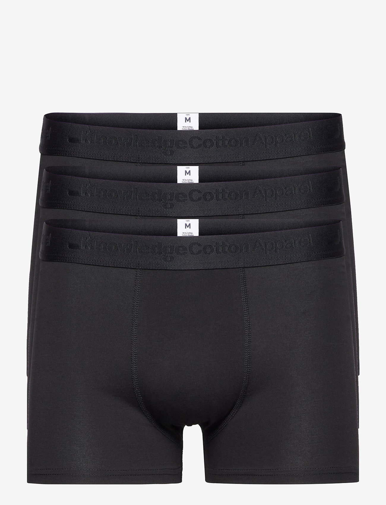 Knowledge Cotton Apparel - 3-pack underwear - GOTS/Vegan - zemākās cenas - black jet - 0