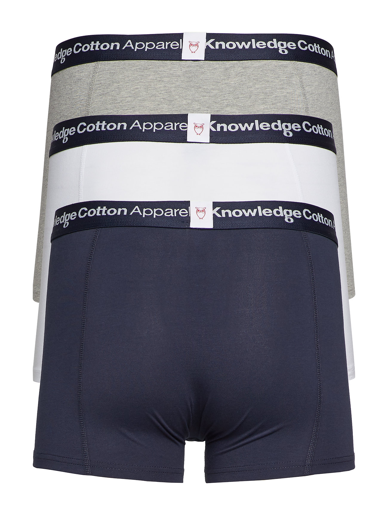 Knowledge Cotton Apparel - 3-pack underwear - GOTS/Vegan - lowest prices - grey melange - 1