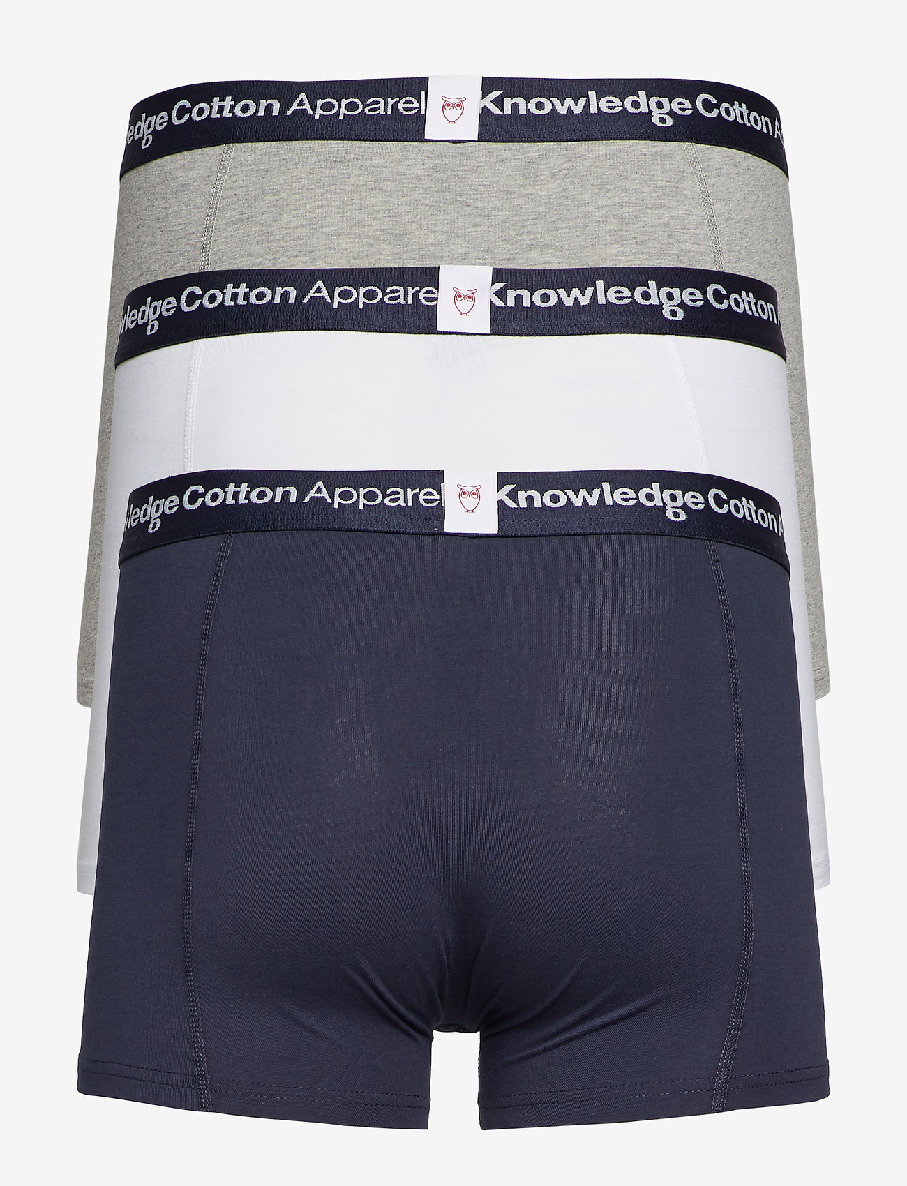 Knowledge Cotton Apparel - 3-pack underwear - GOTS/Vegan - grey melange - 1