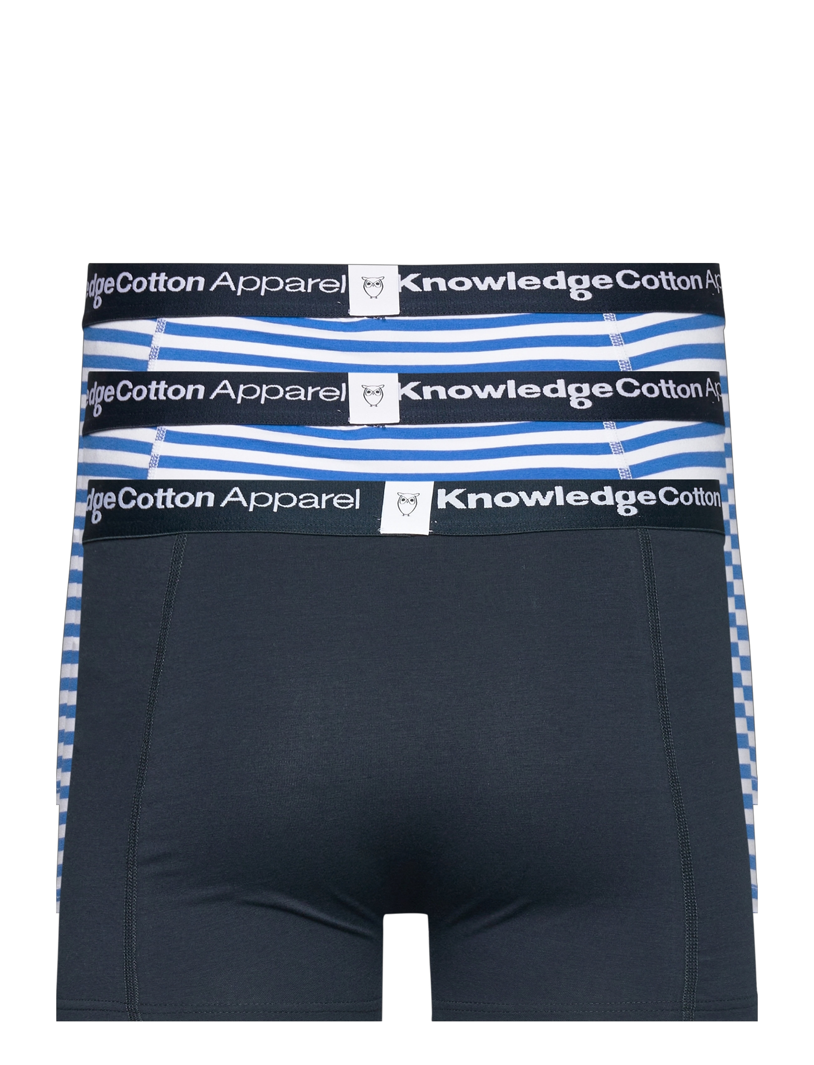 Knowledge Cotton Apparel - 3-pack narrow striped underwear - G - bright white - 3