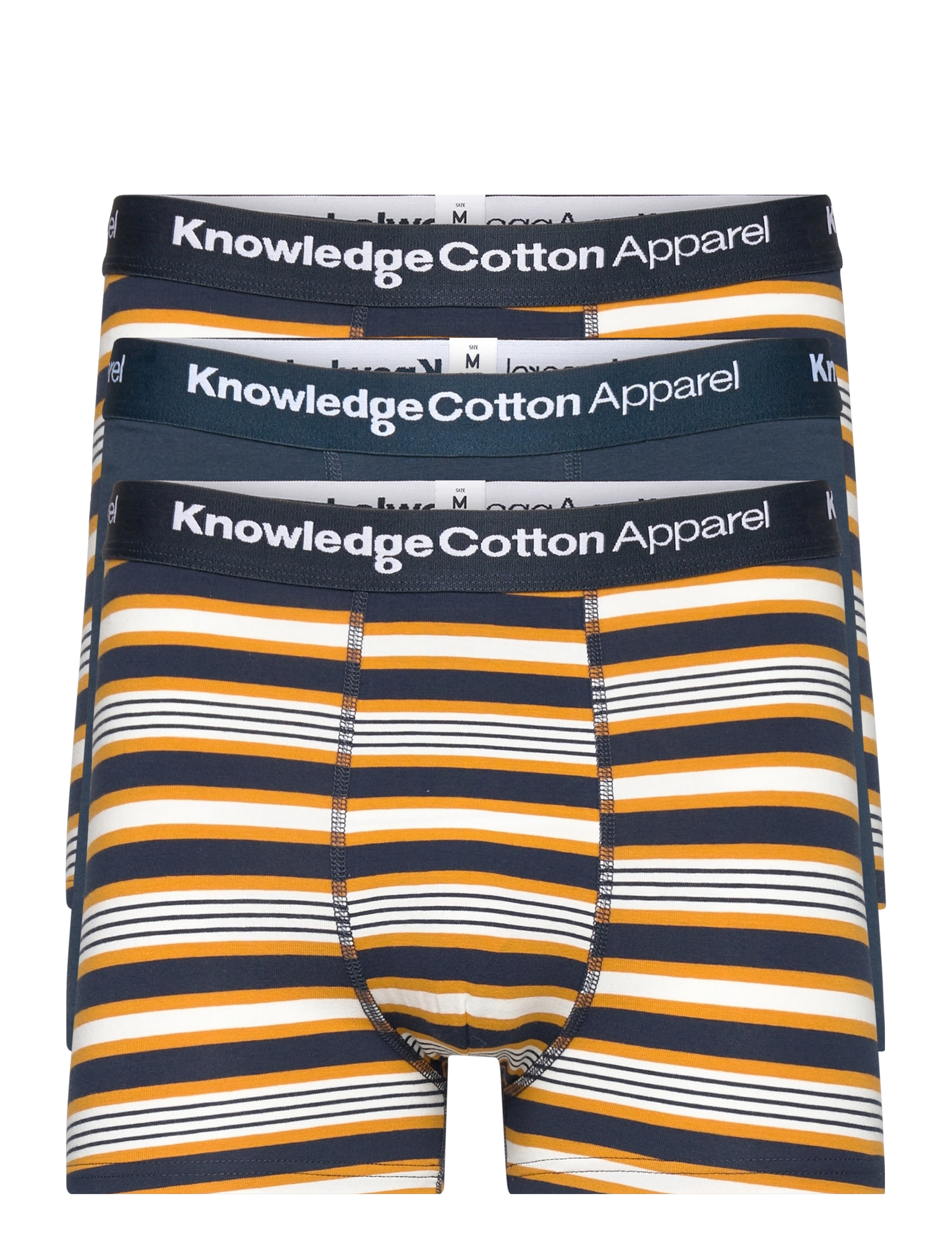 Knowledge Cotton Apparel - MAPLE 3-pack narrow striped underwe - inca gold - 0