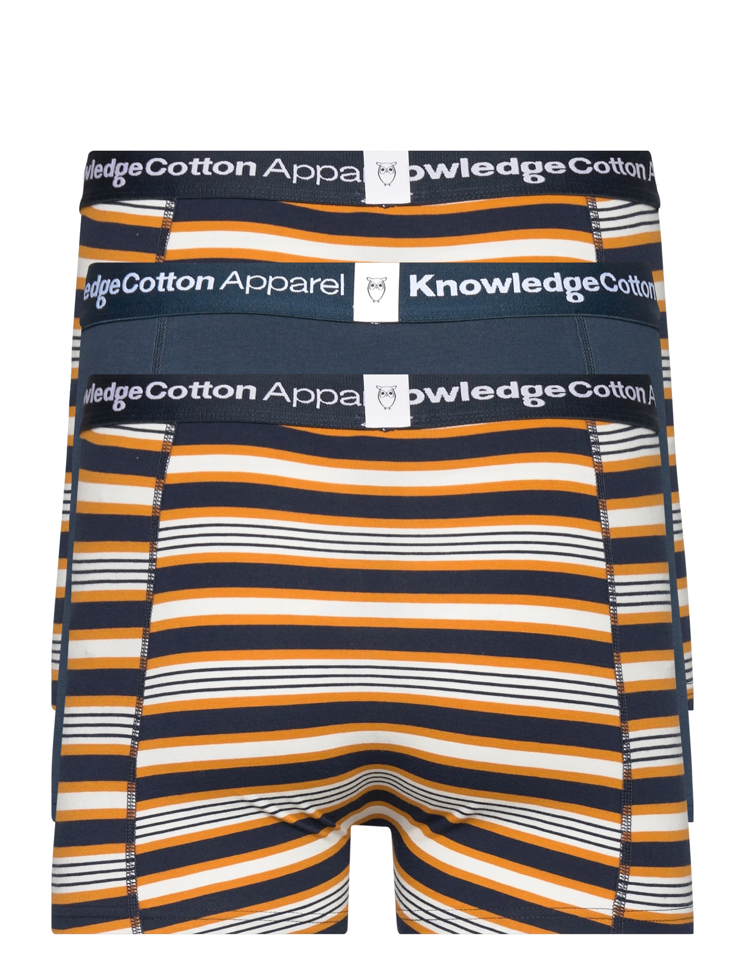 Knowledge Cotton Apparel - MAPLE 3-pack narrow striped underwe - inca gold - 1